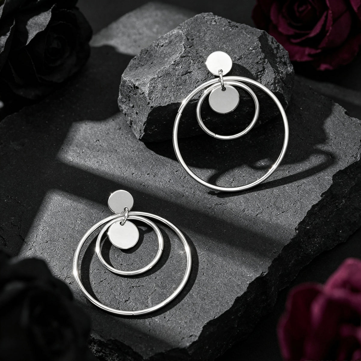Double Hoop Geometric Drop Earrings Daily Party Office Simple Statement Jewelry