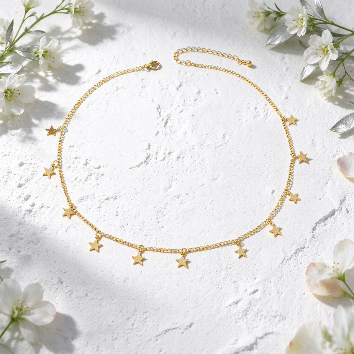 Elegant Multi Small Star Charm Collar Necklace Dainty Simple Daily Party Jewelry