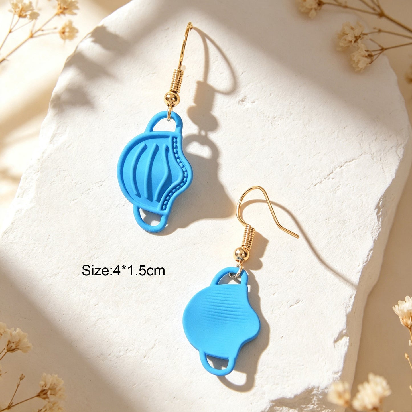Cute Mask Resin Dangle Earrings Funny Medical Theme Jewelry Nurse Day Cosplay Accessories