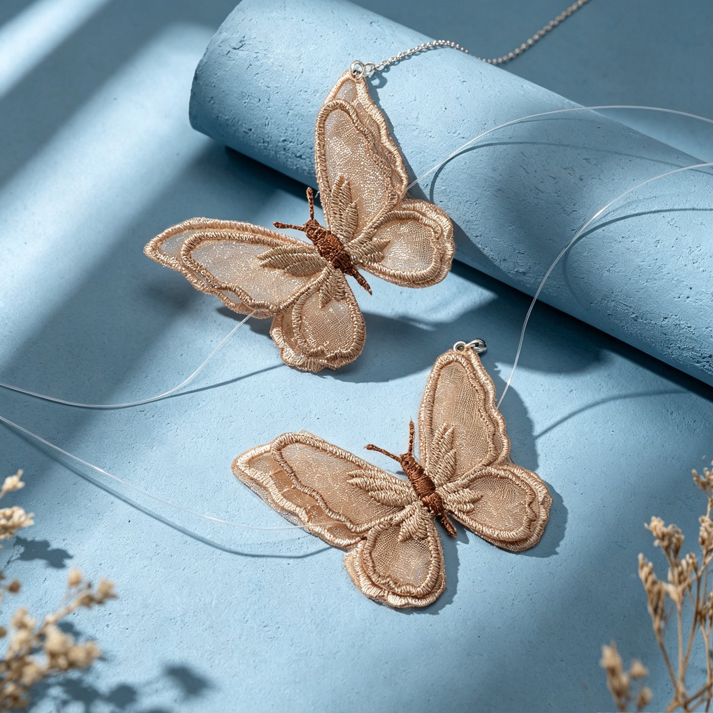 Fashion Spun Fabric Butterfly Thin Choker Necklace Party Holiday Jewellery Gift