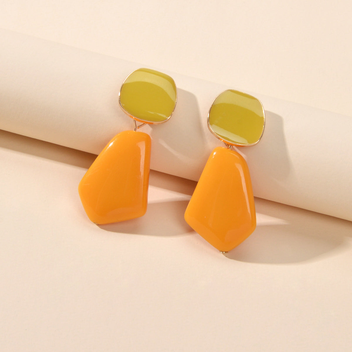 Y2k Style Trendy Candy Color Geometric Dangle Party Pierced Earrings Party Gift