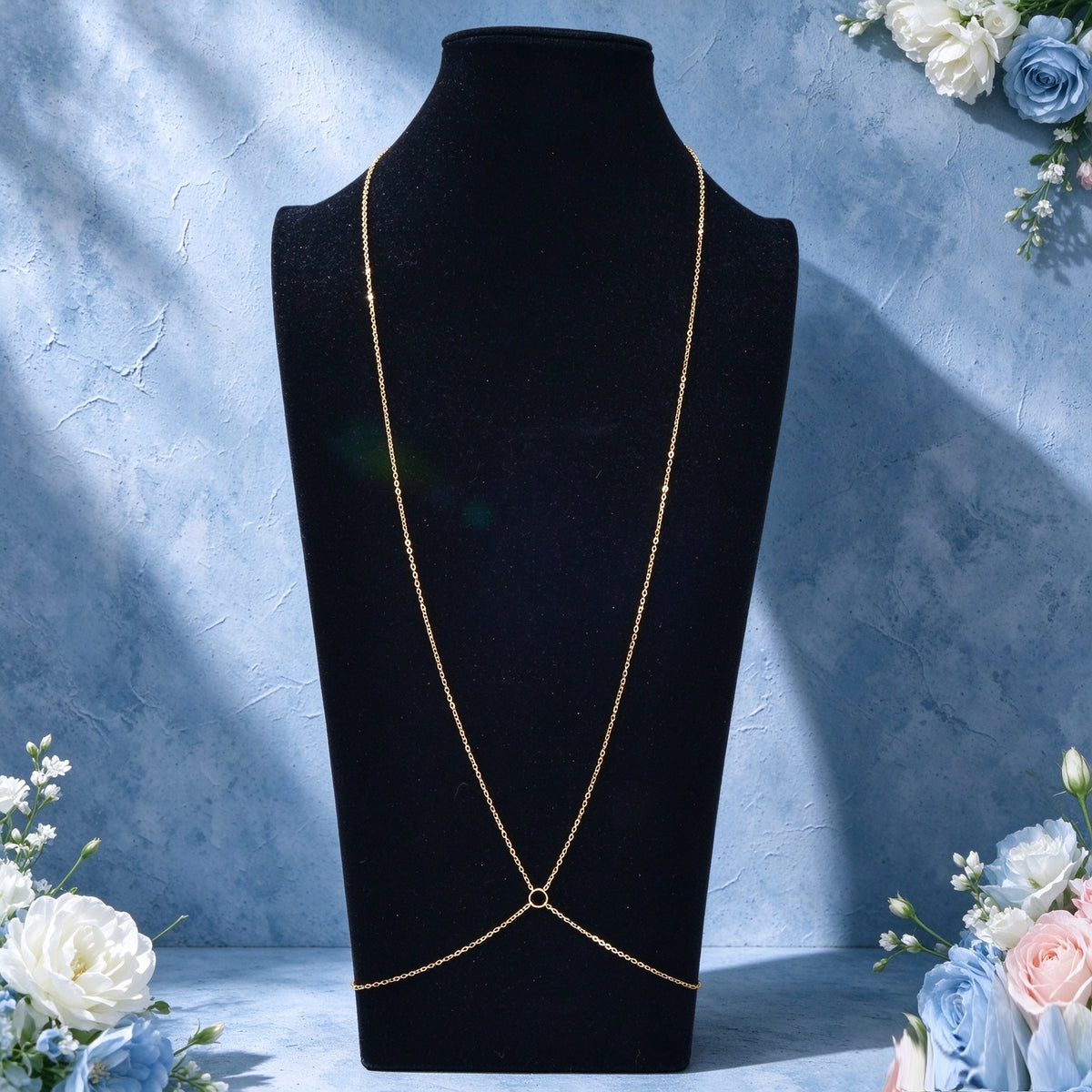 Gold Silver Cross Adjustable Body Chain Nightclub Rave Party Body Accessories