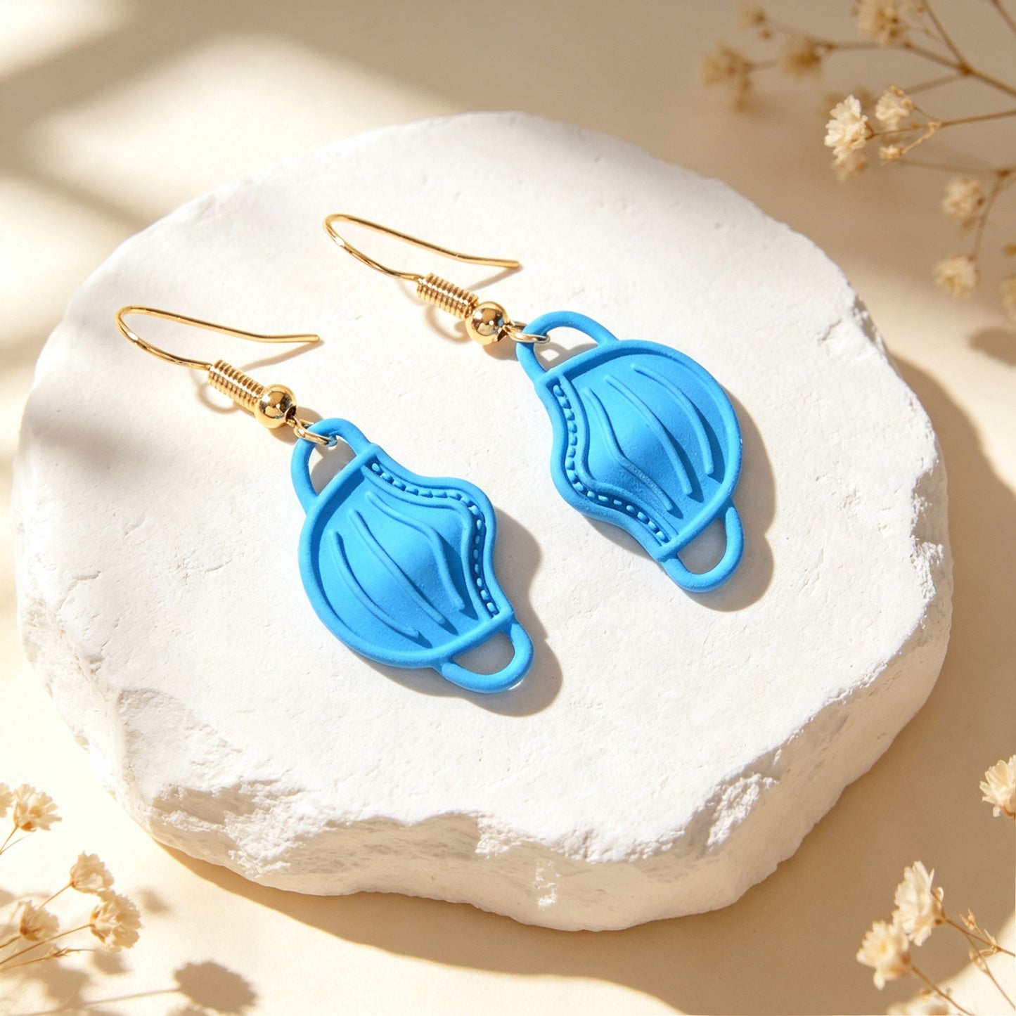 Cute Mask Resin Dangle Earrings Funny Medical Theme Jewelry Nurse Day Cosplay Accessories