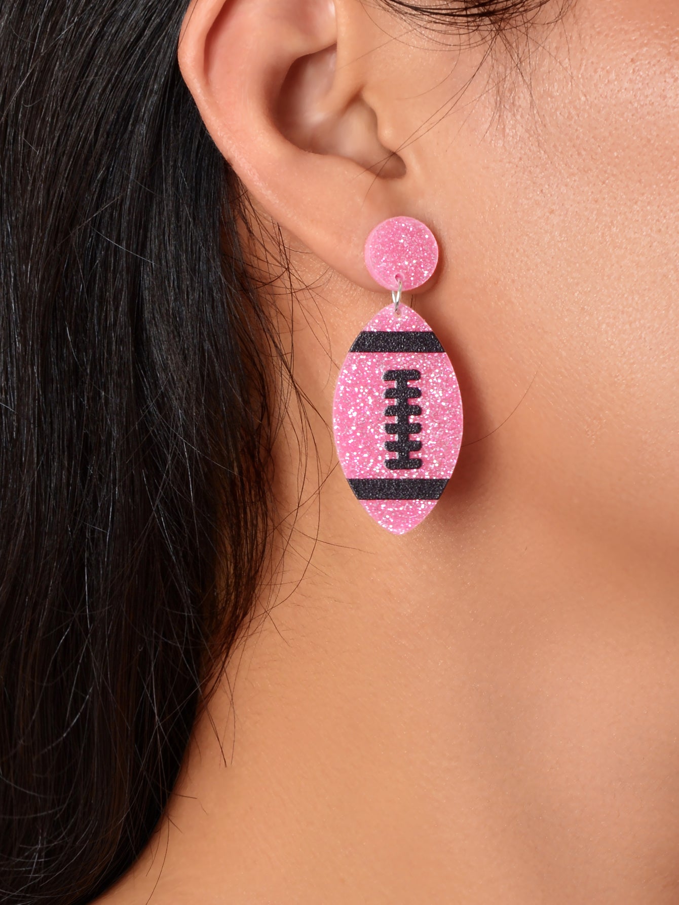AFL Aussie Football Earrings Resin Footy Stud Rugby Australian Football Jewelry