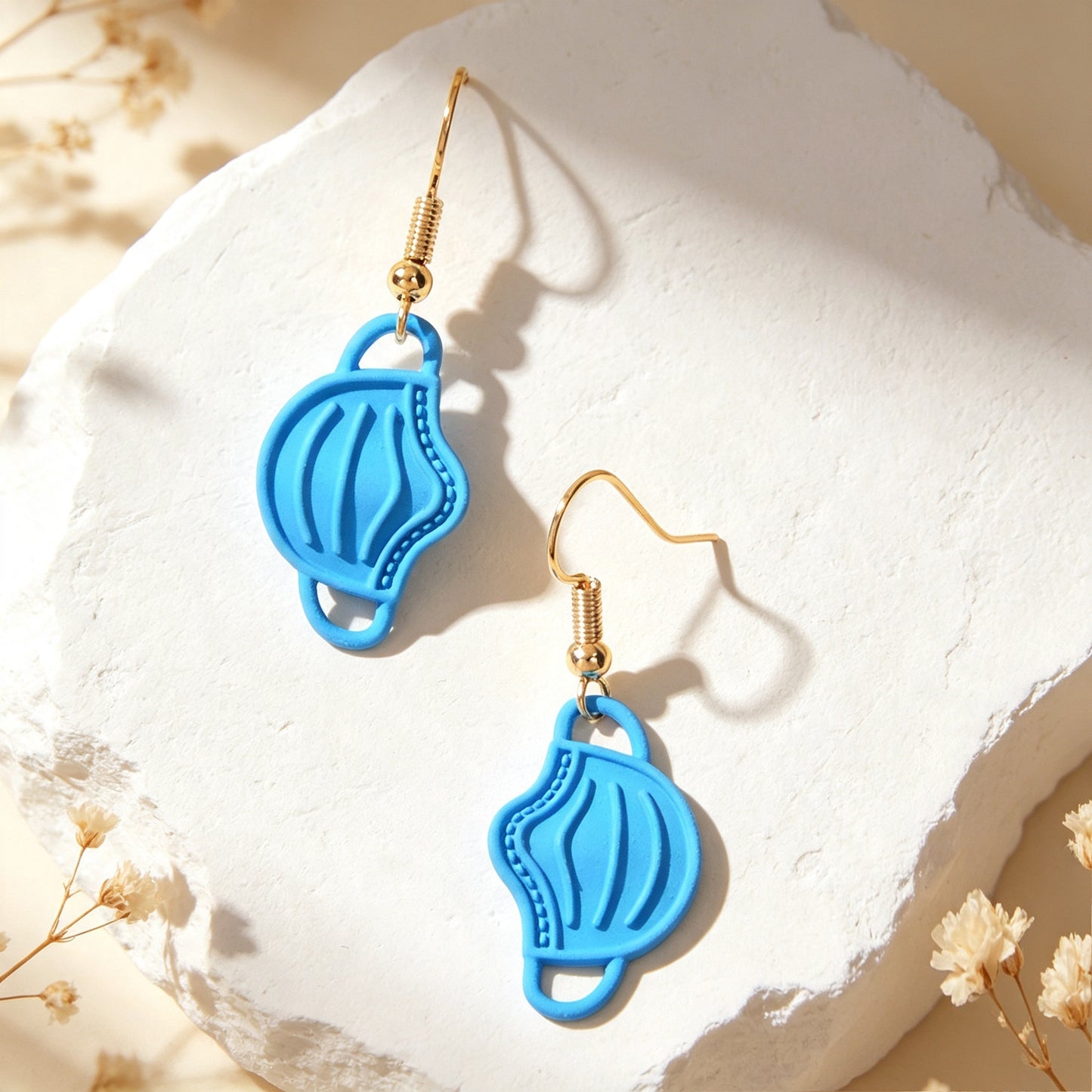 Cute Mask Resin Dangle Earrings Funny Medical Theme Jewelry Nurse Day Cosplay Accessories