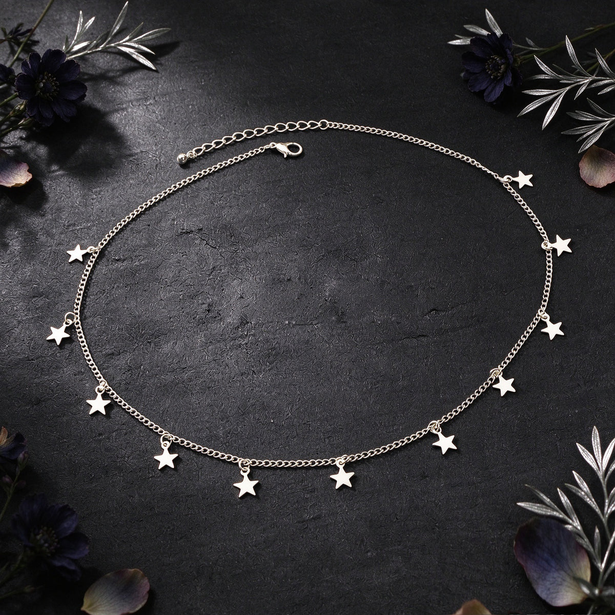 Elegant Multi Small Star Charm Collar Necklace Dainty Simple Daily Party Jewelry