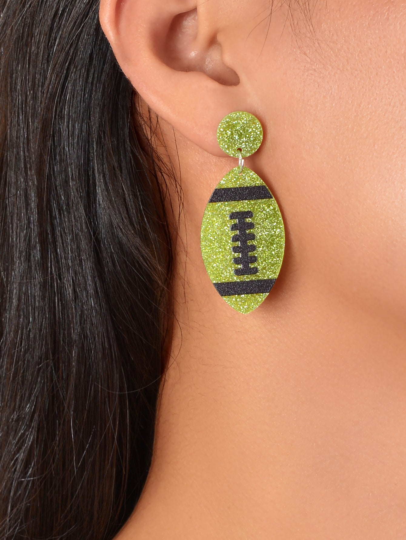 AFL Aussie Football Earrings Resin Footy Stud Rugby Australian Football Jewelry