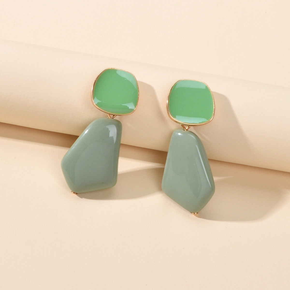 Y2k Style Trendy Candy Color Geometric Dangle Party Pierced Earrings Party Gift