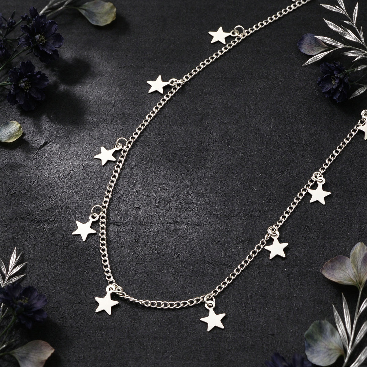 Elegant Multi Small Star Charm Collar Necklace Dainty Simple Daily Party Jewelry