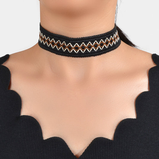 Gothic Punk 90s Geometric Black Tattoo Choker Necklace Grunge Women Collar Gift