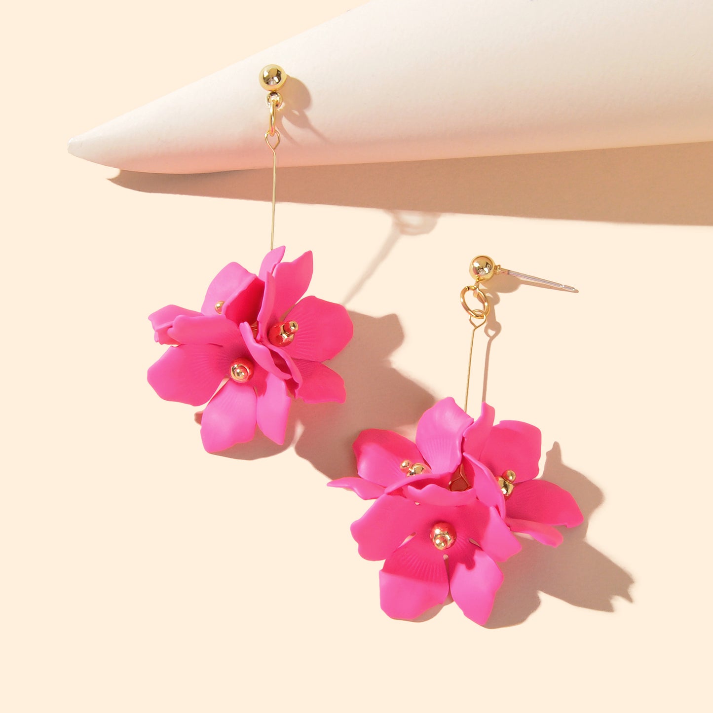 Floral Earrings Women Petal Flower Dangling Drop Stud Vogue Handmade Jewellery