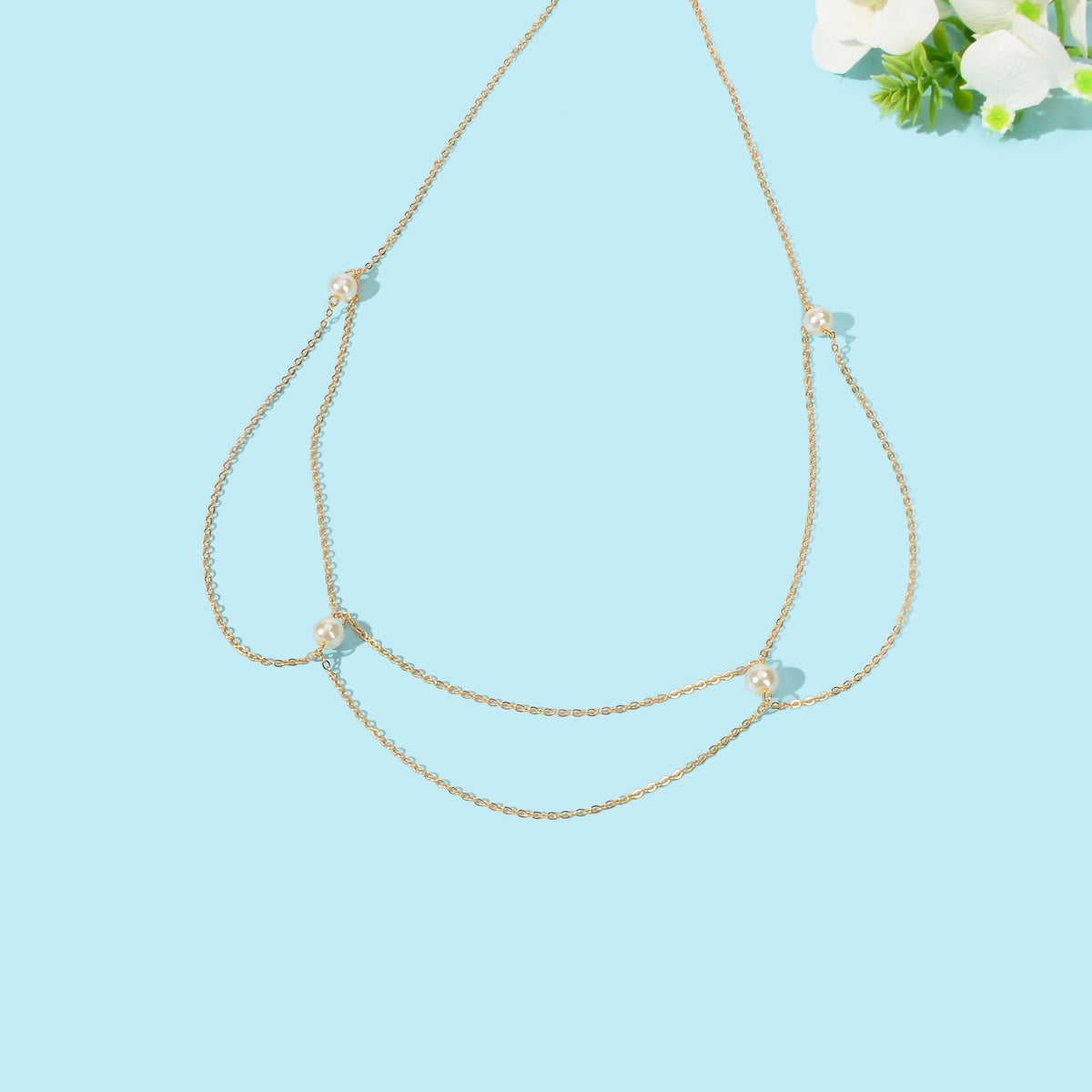 AU Local Multilayer Body Belly Jewellery Adjustable Waist Chain Pearl Body Chain