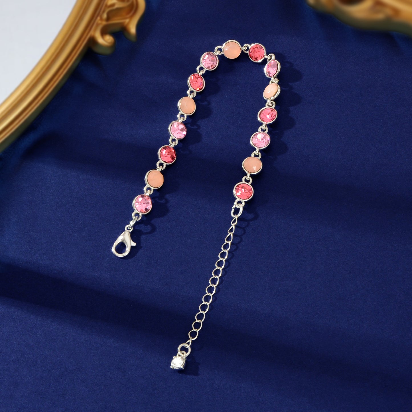 Luxury Blue Transparent Big Cubic Zirconia Bracelet Wedding Engagement Jewellery