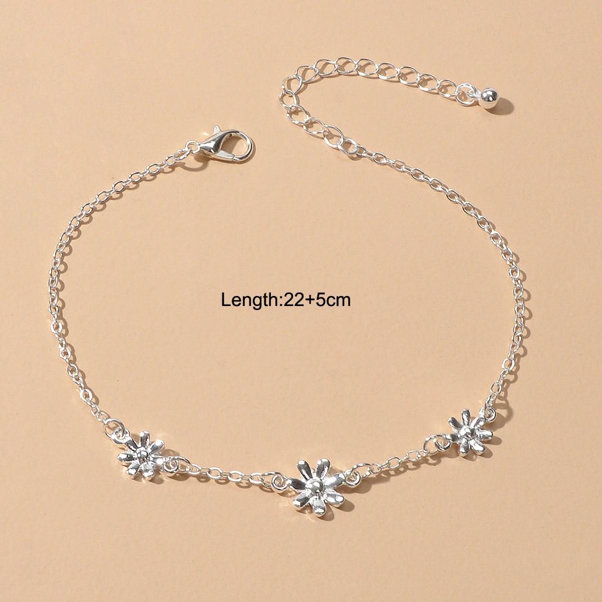 1 pc Gold Silver Flower Anklet Boho Chic Barefoot Sandals Foot Beach Jewellery