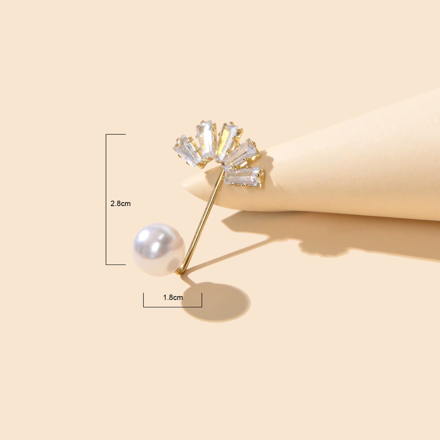 Graceful Retro Imitation Crystal Pearl Flower Brooch Pin Jewellery Accessories