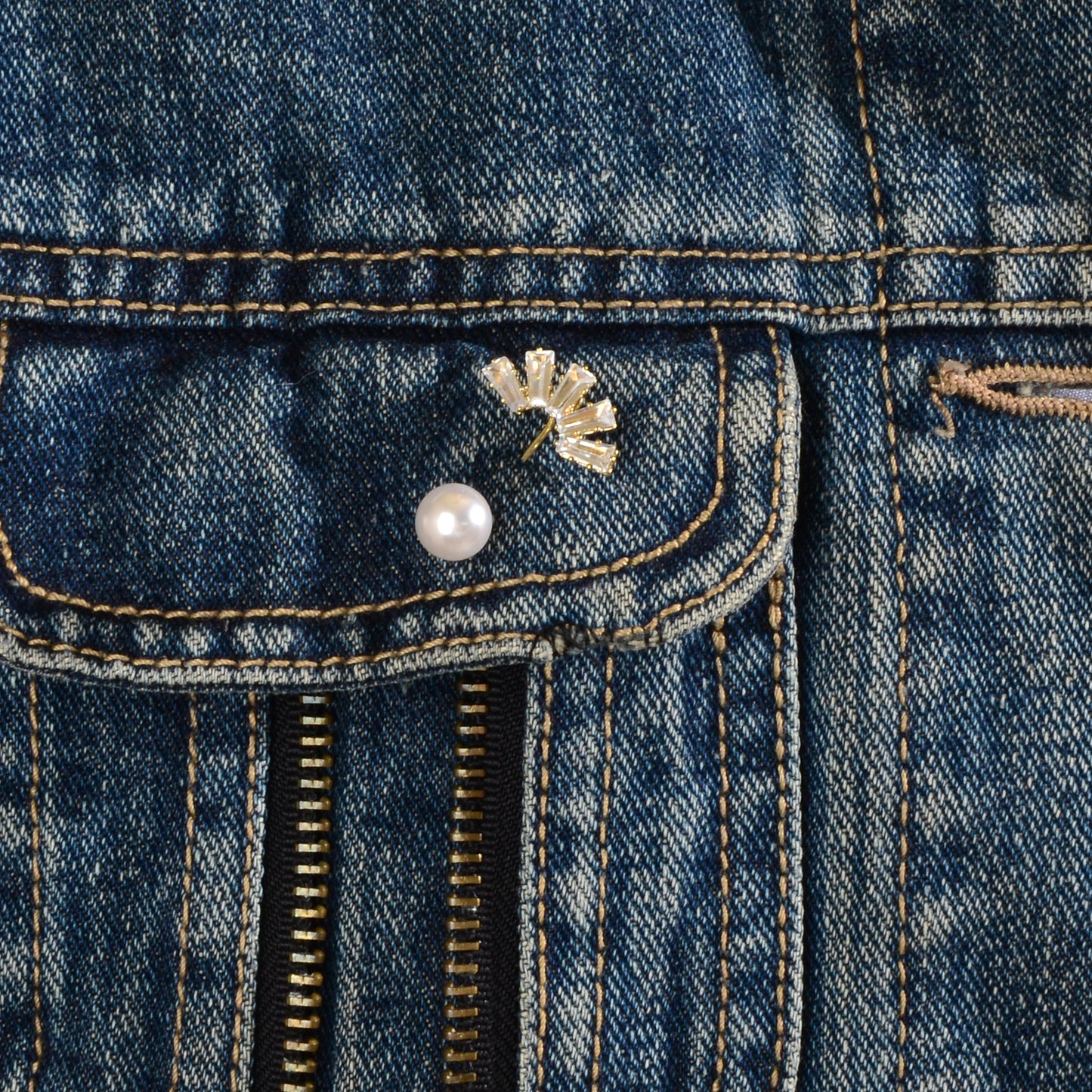 Graceful Retro Imitation Crystal Pearl Flower Brooch Pin Jewellery Accessories