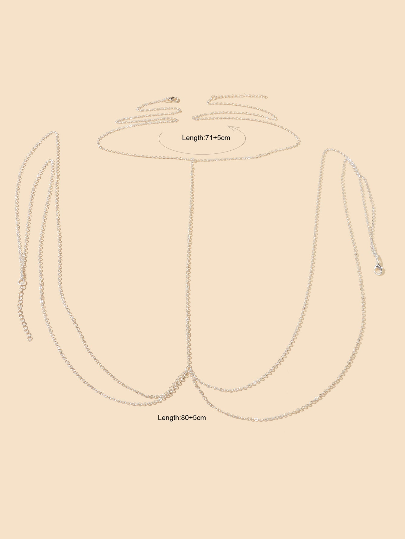 Chest Body Chain Choker Multilayer Bikini Beach Harness Waist Jewellery