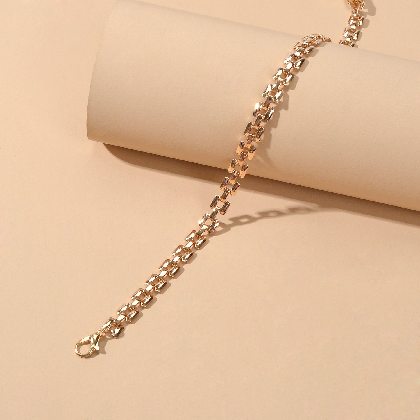 Female Jewellery Minimalist Gold Silver Link Chain Necklace Short Choker Collar