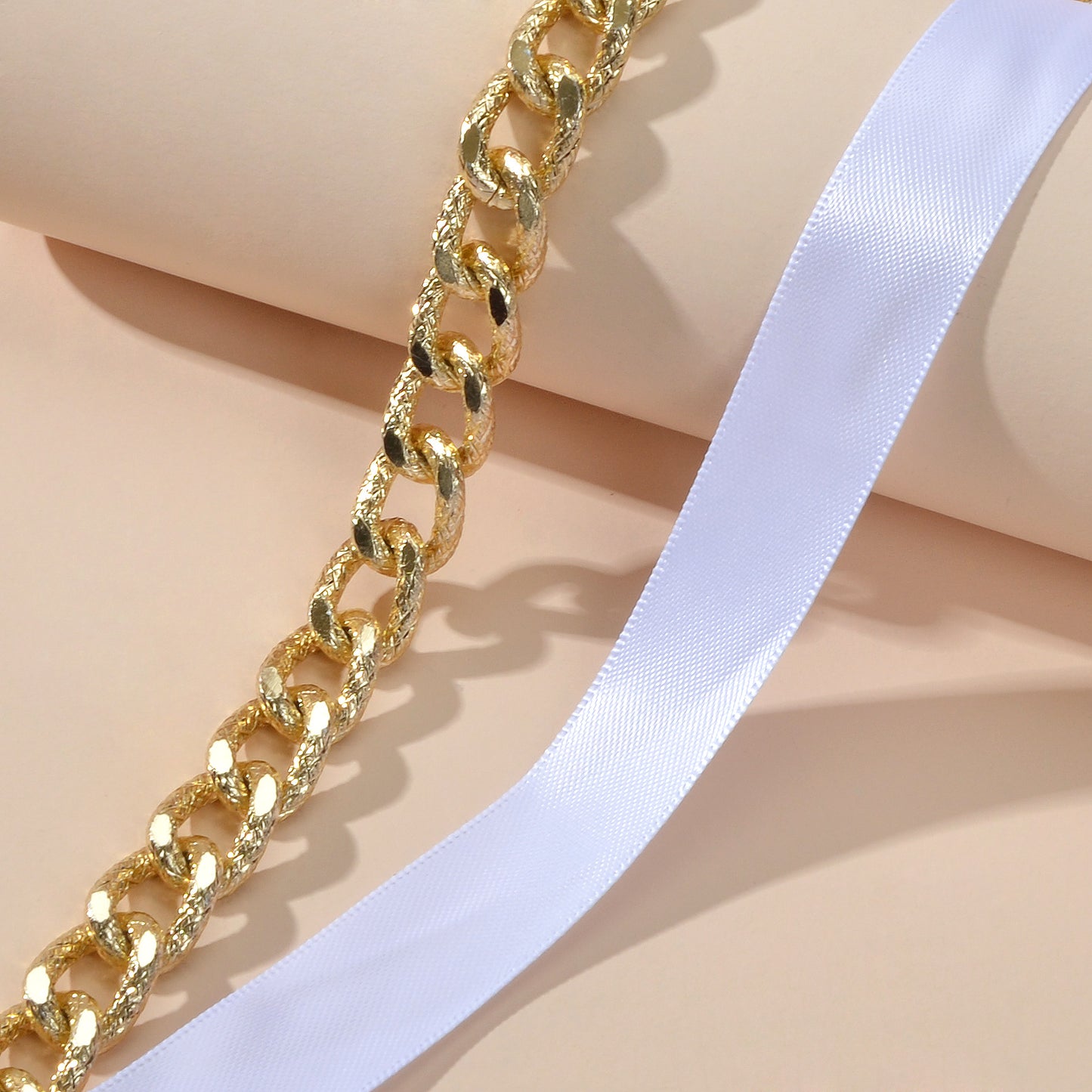 Punk Retro Chain Black White Long Ribbon Bowknot Collar Choker Women Necklace