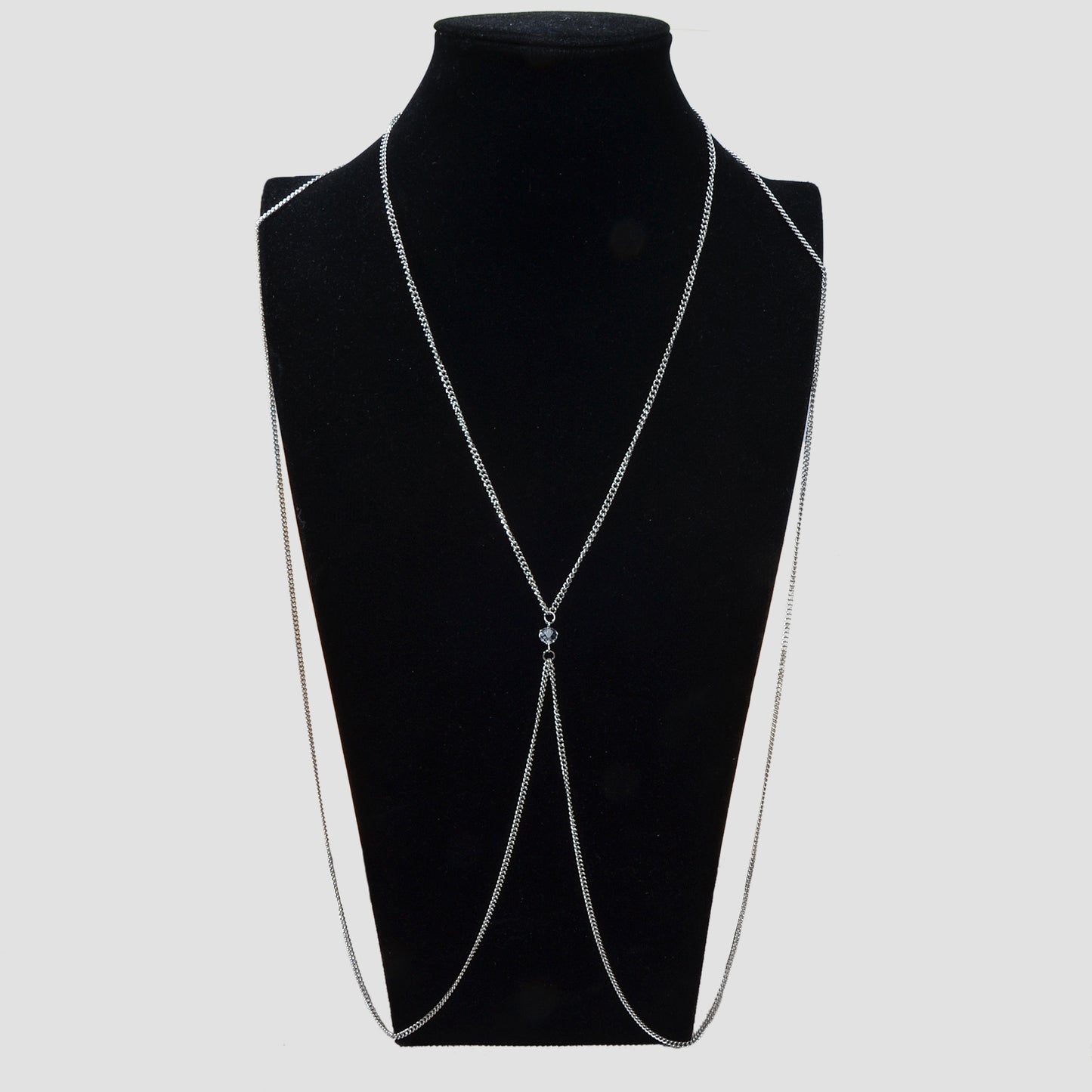 Sexy Beach Silver Chain Body Jewellery Layered Chest Harness Belly Body Chain