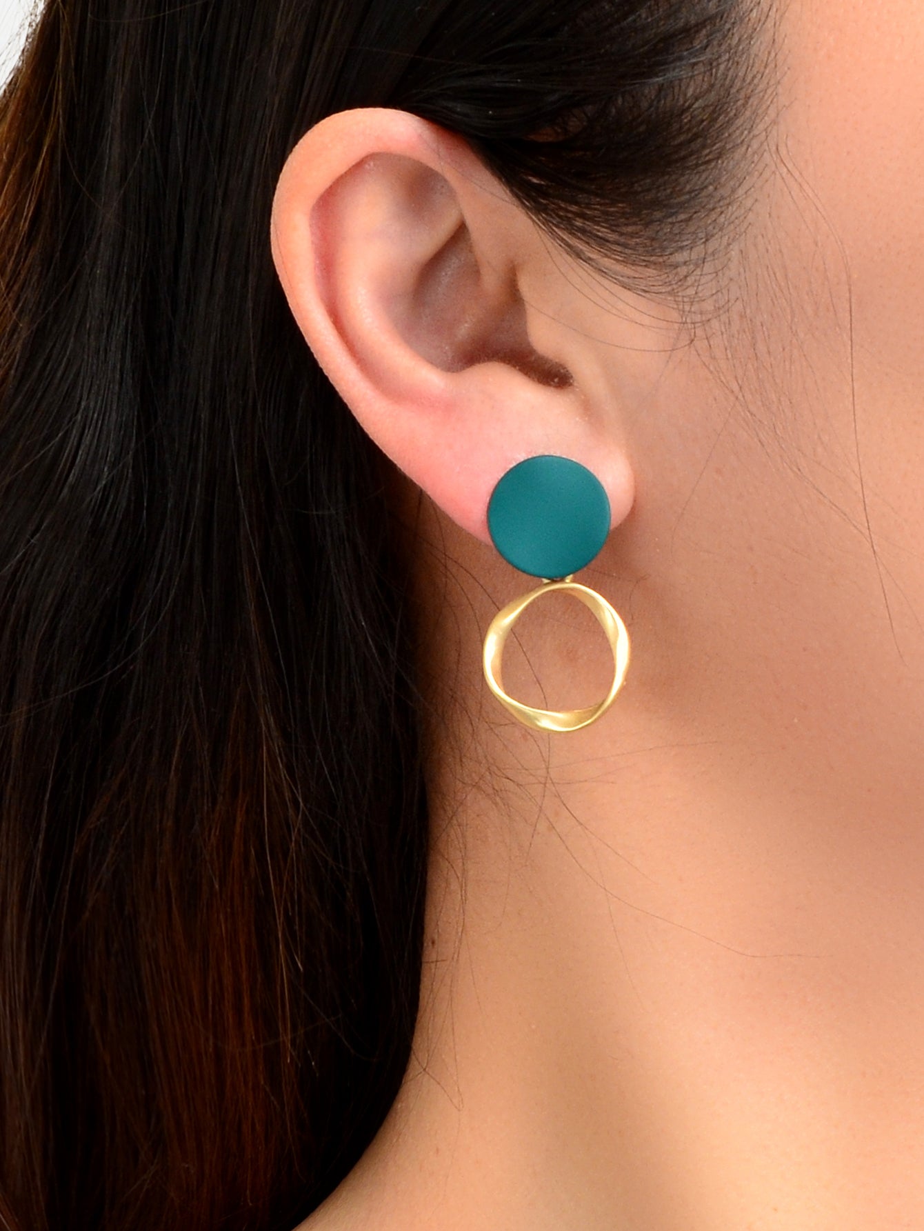 Round Dangling Stud Earrings Candy Colourful Bohemian Party Hoop Jewellery Gift