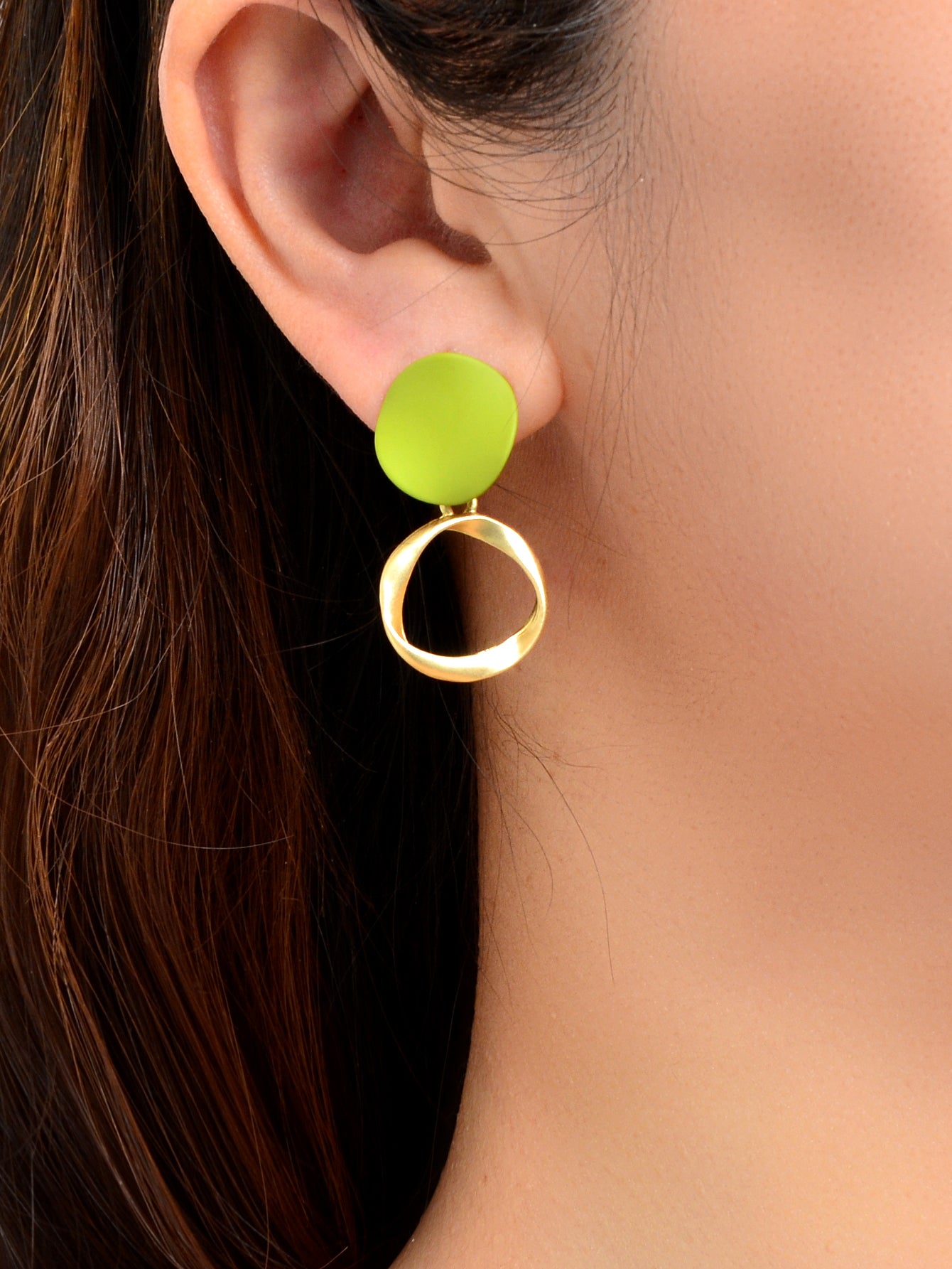 Round Dangling Stud Earrings Candy Colourful Bohemian Party Hoop Jewellery Gift