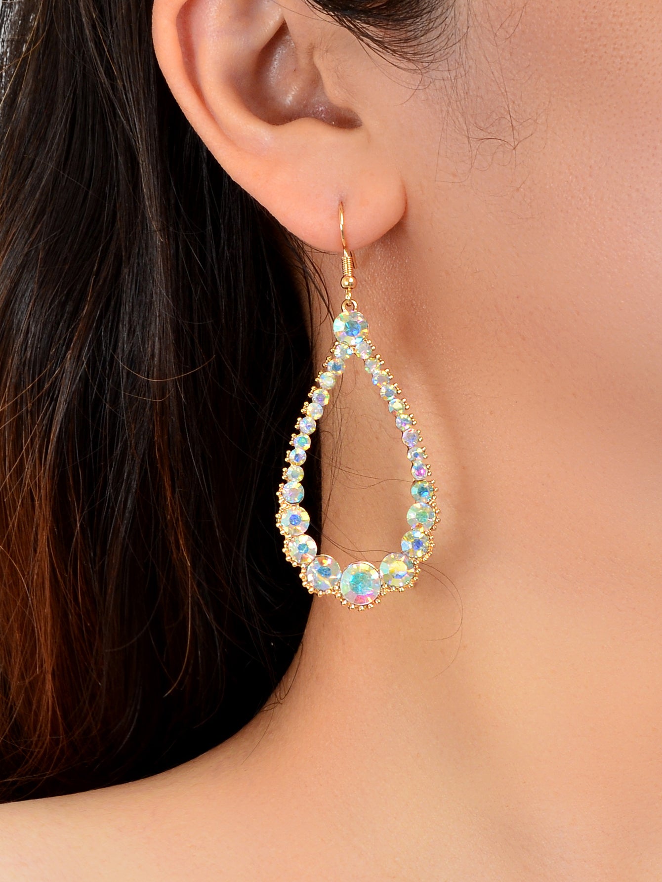 AU Local Black Water Drop Dangle Earrings Halloween Eardrop Jewelry Accessories