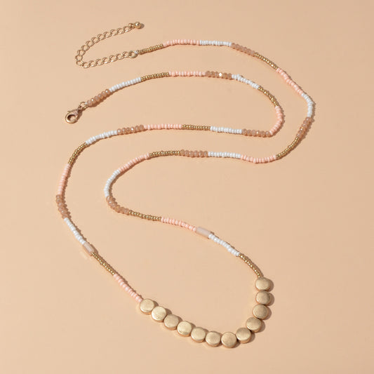 Bohemian Jewellery Ethnic Handmade Multi-colored Beads Charm Long Chain Necklace