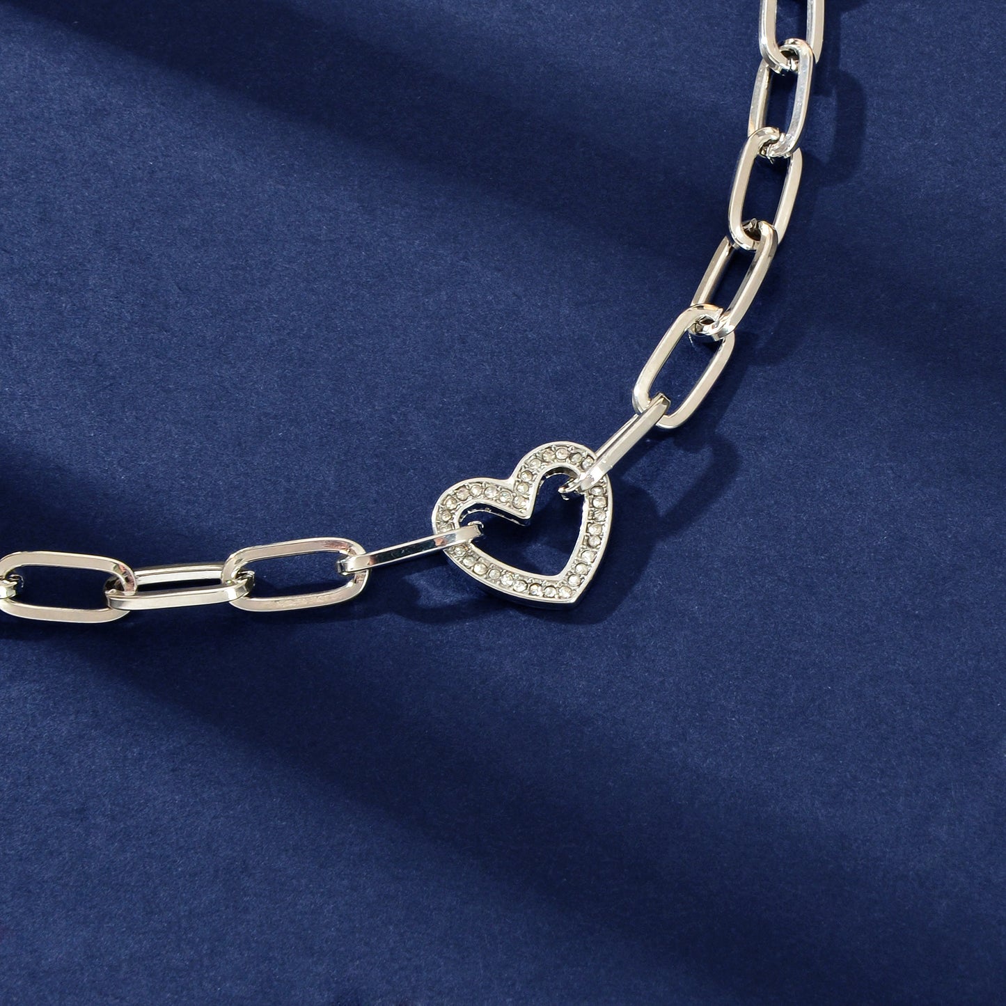 Sparkle Bling Crystal Love Heart Bracelet Women Girl Fashion Gift Couple Jewelry