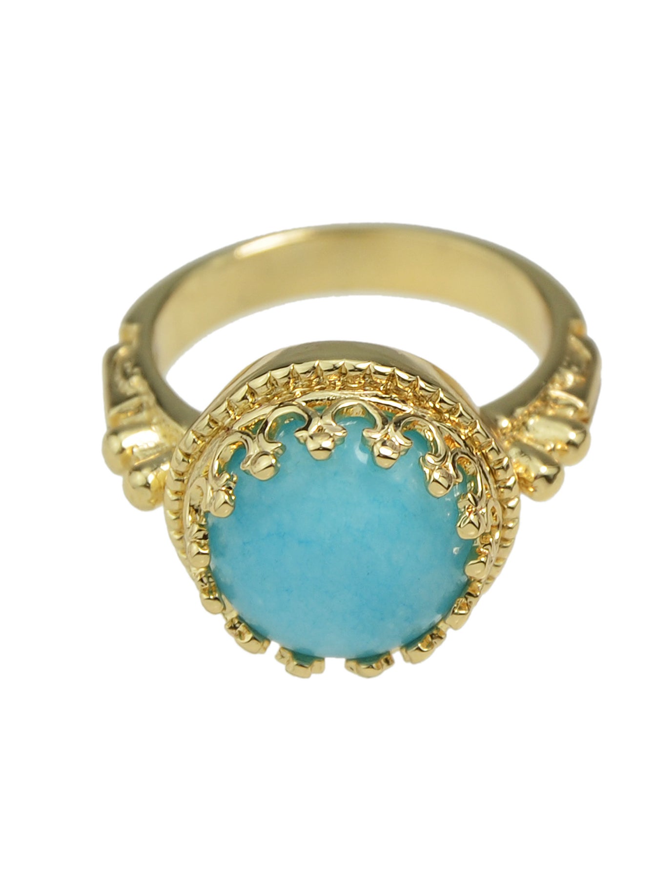 Retro Women Accessories Colorful Resin Round Ball Finger Band Ring Jewelry Gift