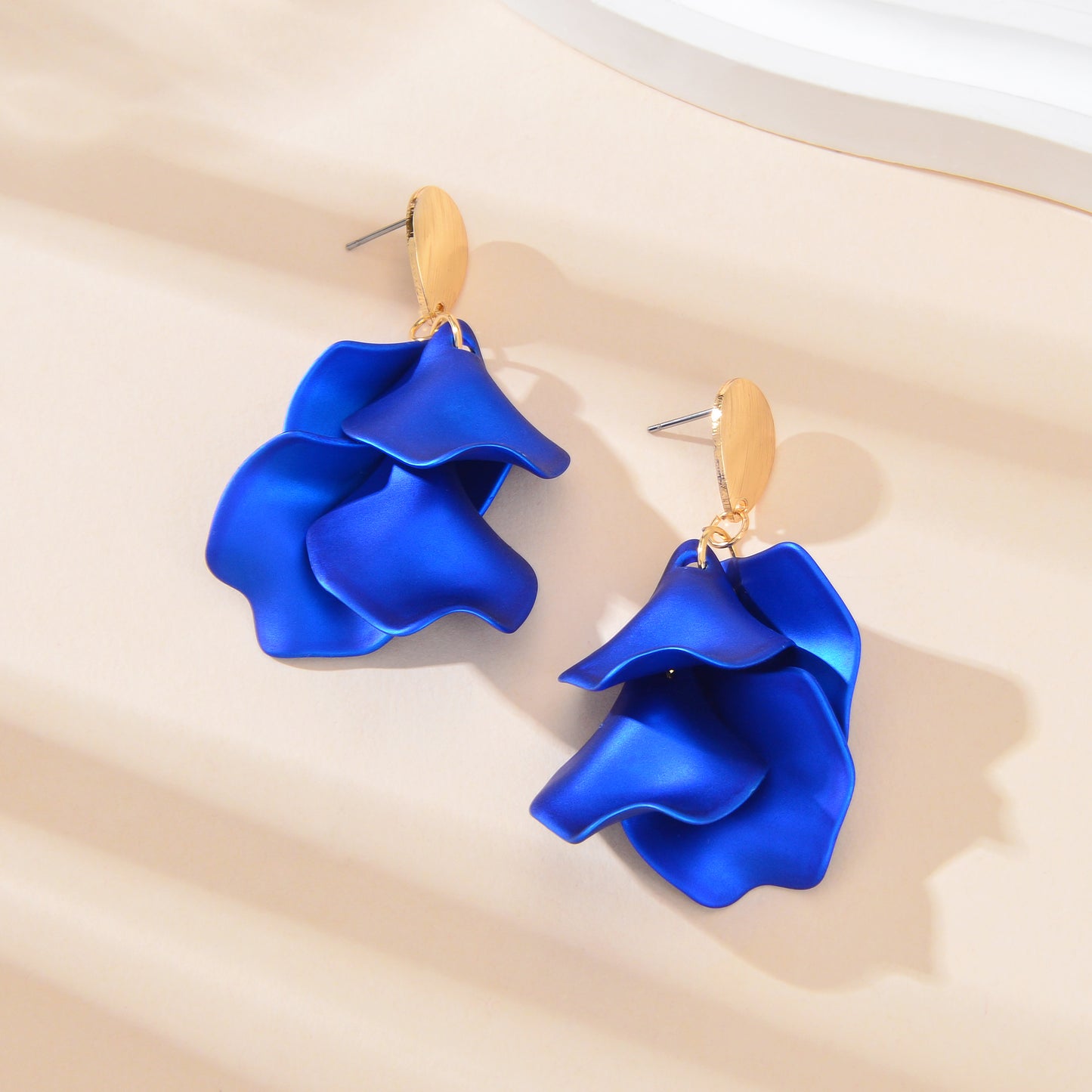 1pair Elegant Flower Petal Dangle Earrings for Women Daily Dating Party Jewelry