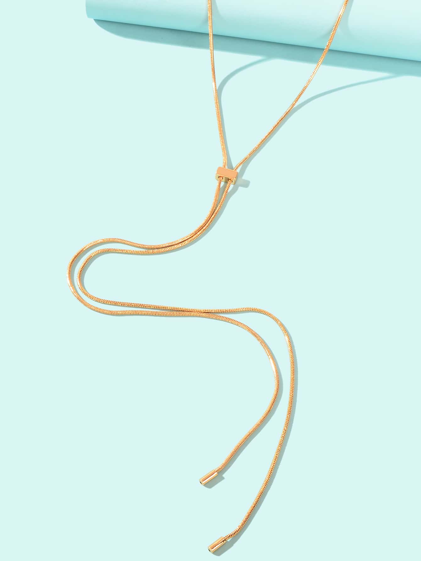 Versatile Style Lariat Adjustable Serpentine Chain Necklace