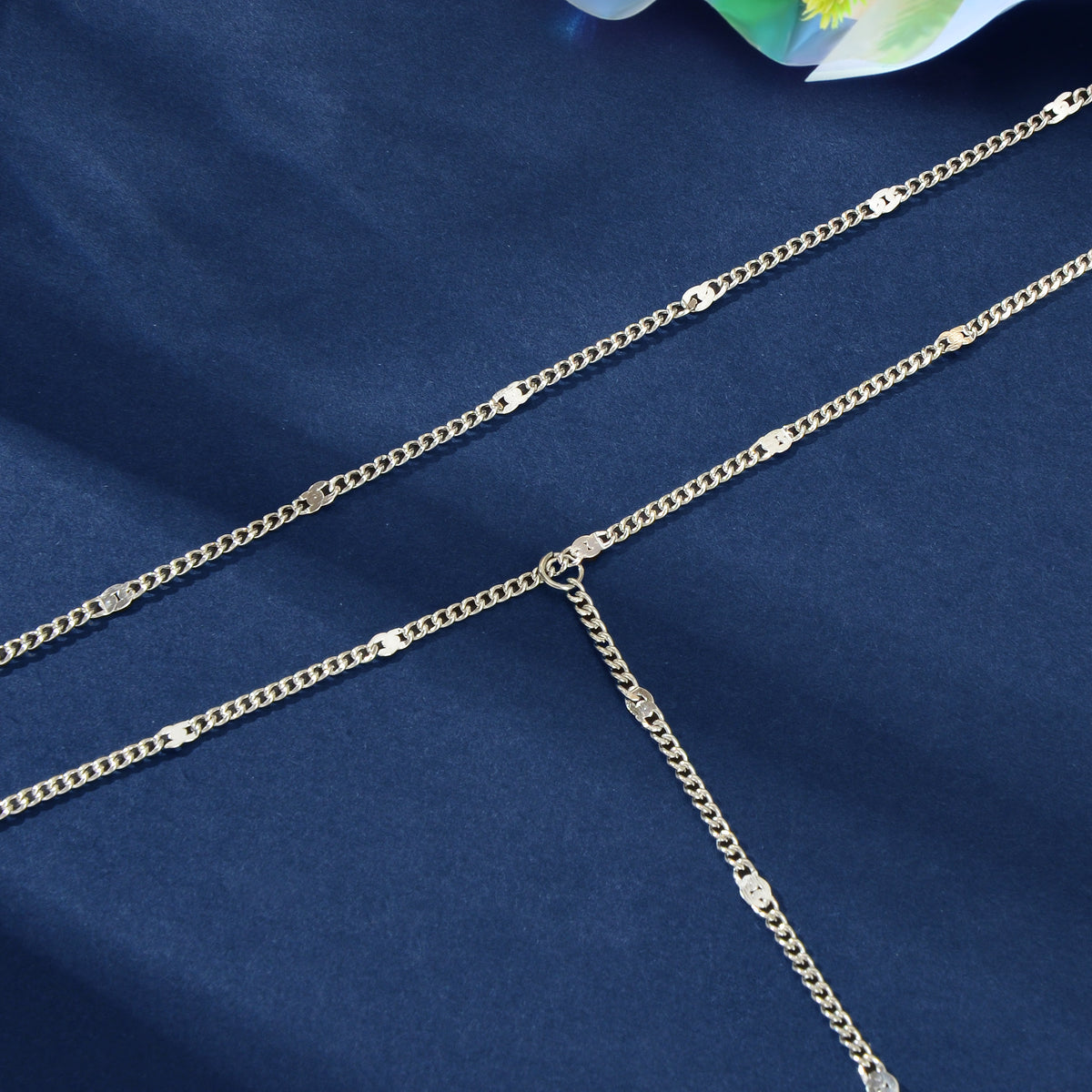 2pcs Multi-layer Long Chain Tassel Fringe Necklace Double Chokers Accessories