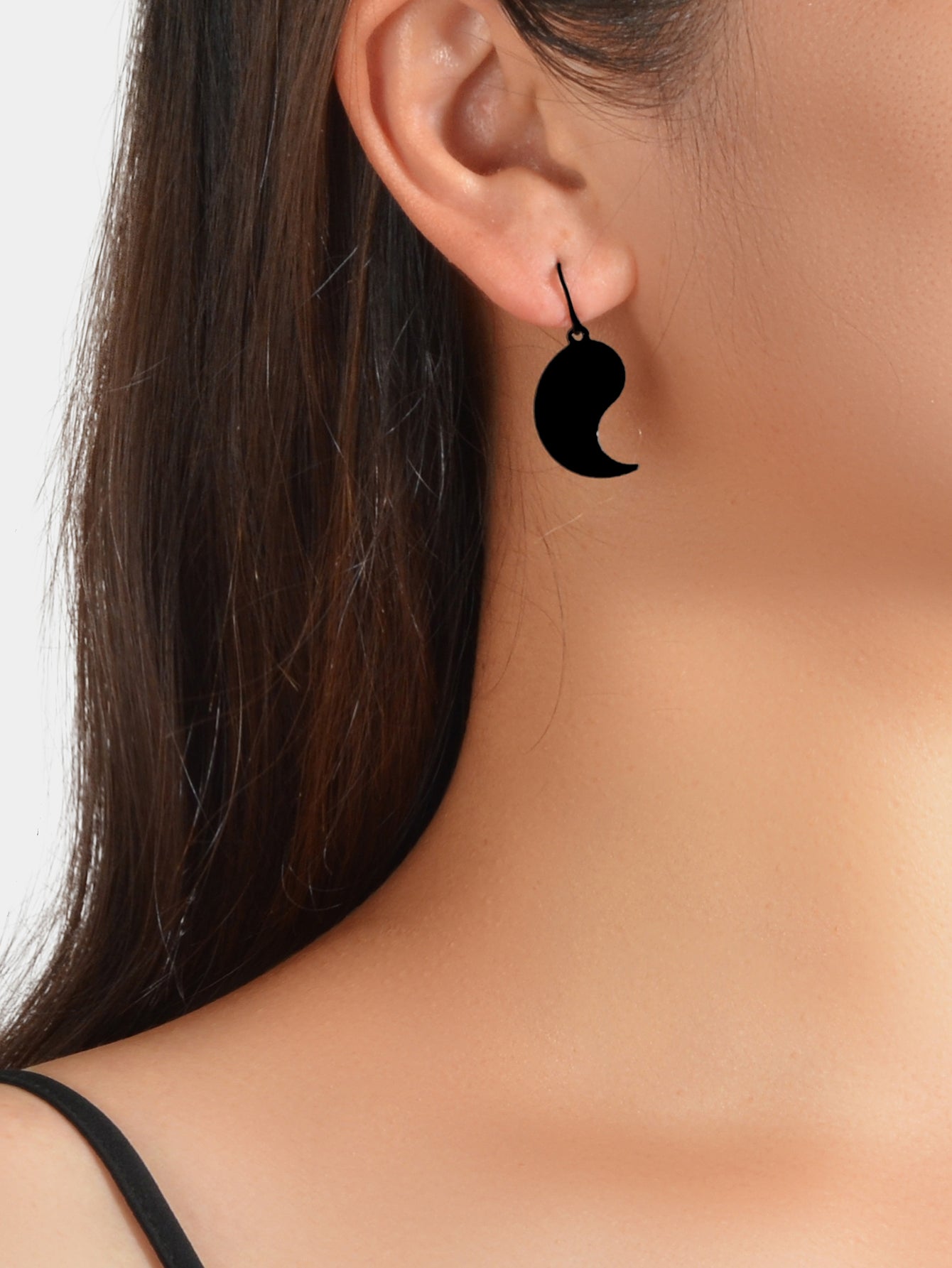 Punk Jewelry Statement Black Metal Abstract Geometric Dangle Earrings for Women