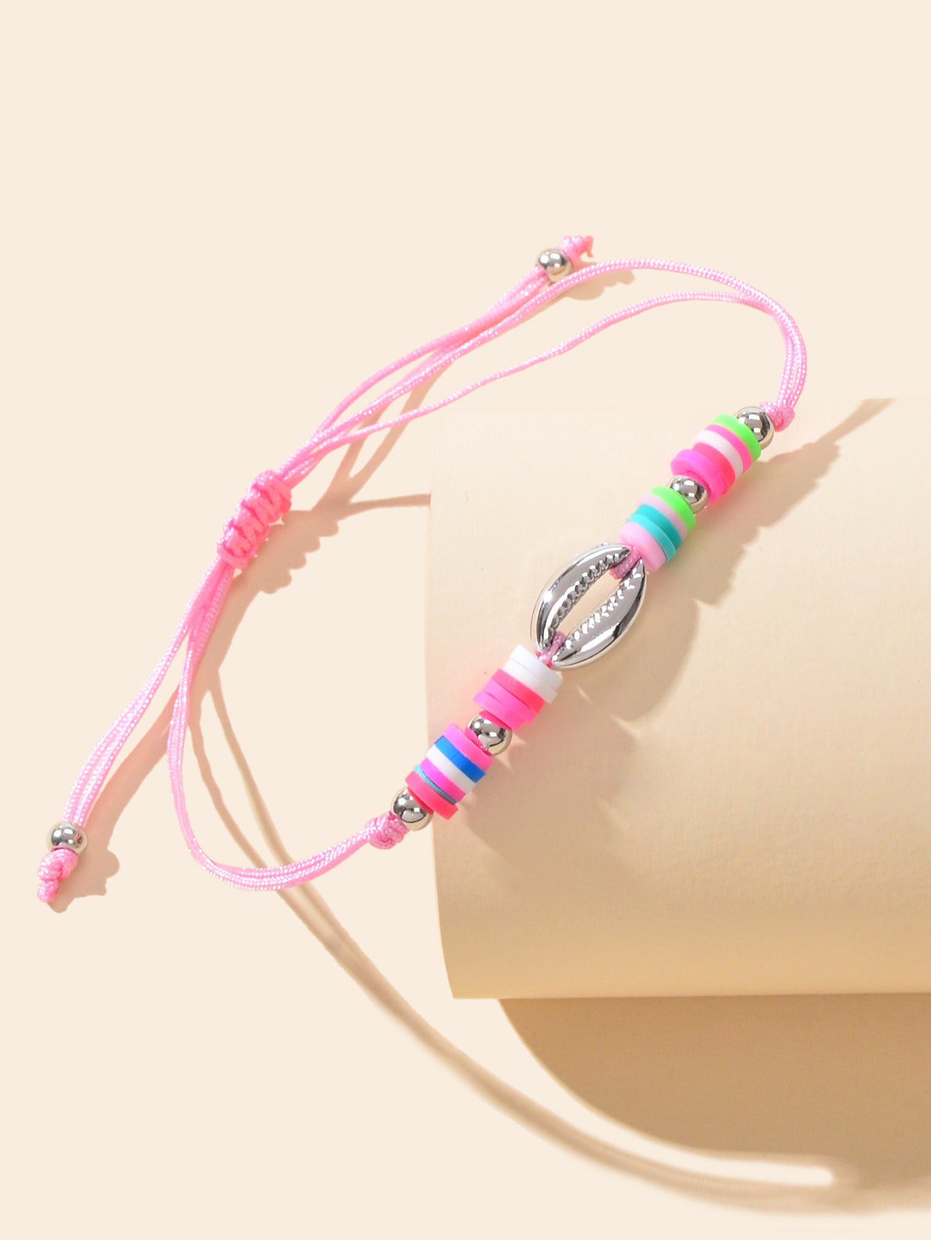 Boho Chic Candy Color Handmade Soft Beads Shell Anklet Adjustable Foot Jewellery