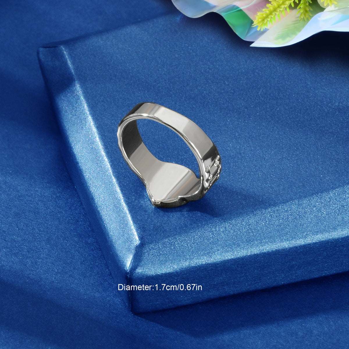 Black Enamel Watch Design Silver Fashion Women Cute Finger Ring Wholesale Price