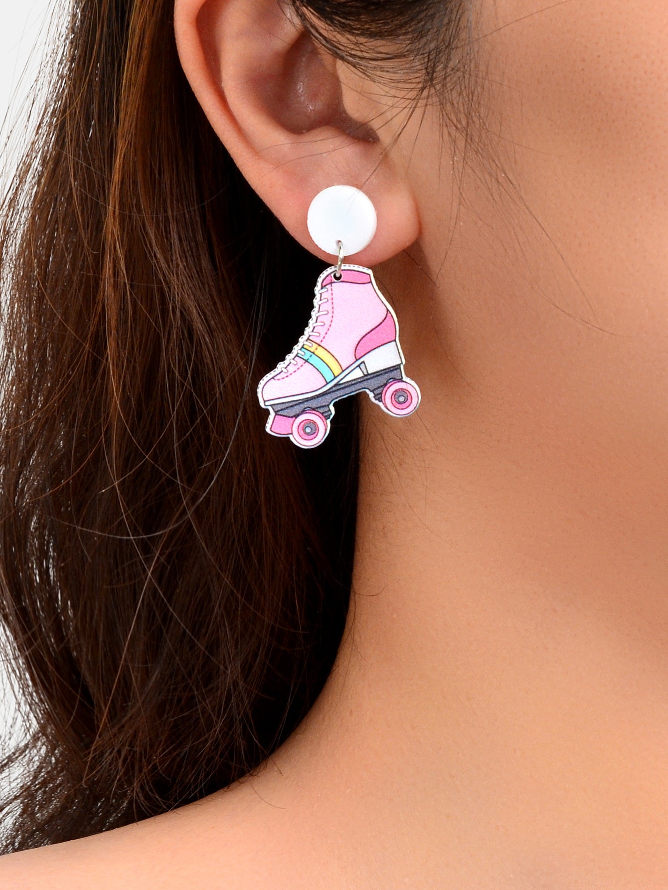 Colourful Ice Skates Pendant Earrings Fun Unique Accessories Skating Enthusiasts