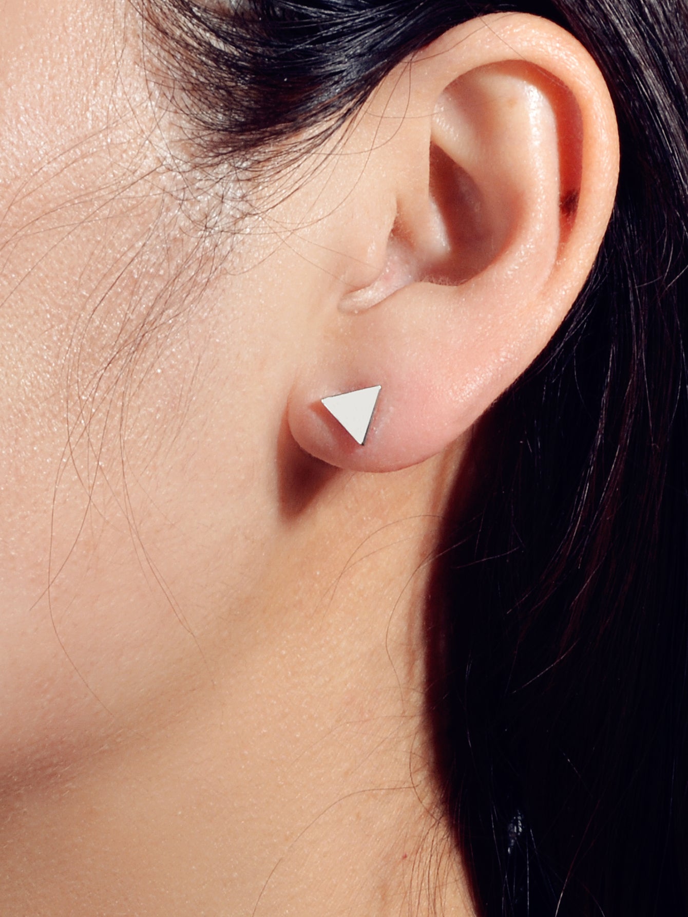 Minimalist Geometric Small Stud Tiny Triangle Mini Cartilage Tragus Earrings