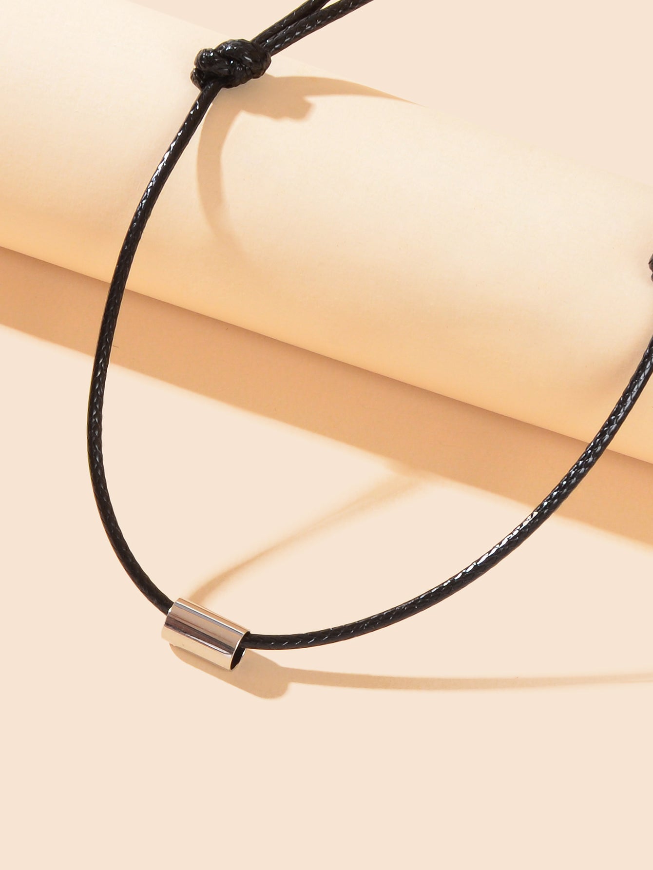 New Silver Metal Decor Black Rope Chain Adjustable Anklet Foot Jewelry for Women