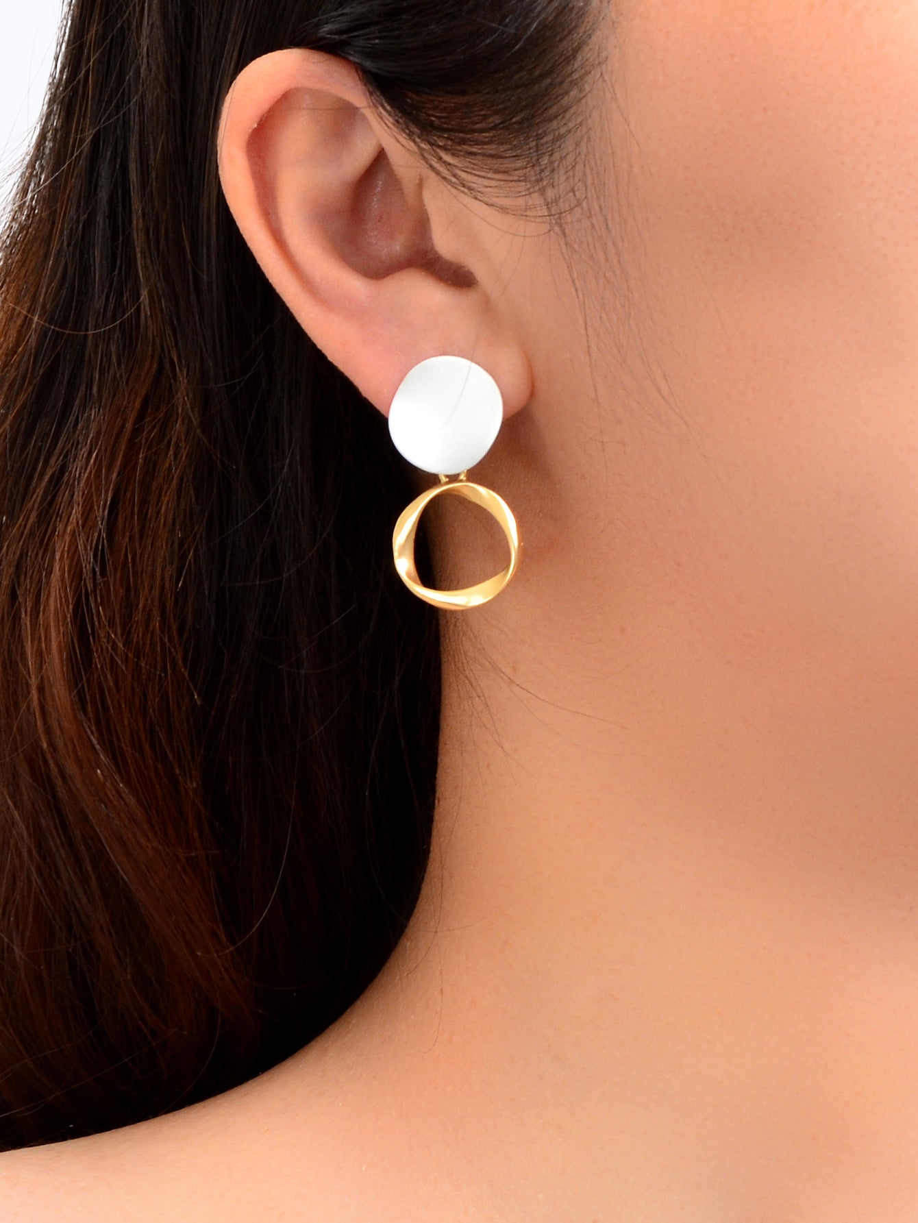 Round Dangling Stud Earrings Candy Colourful Bohemian Party Hoop Jewellery Gift