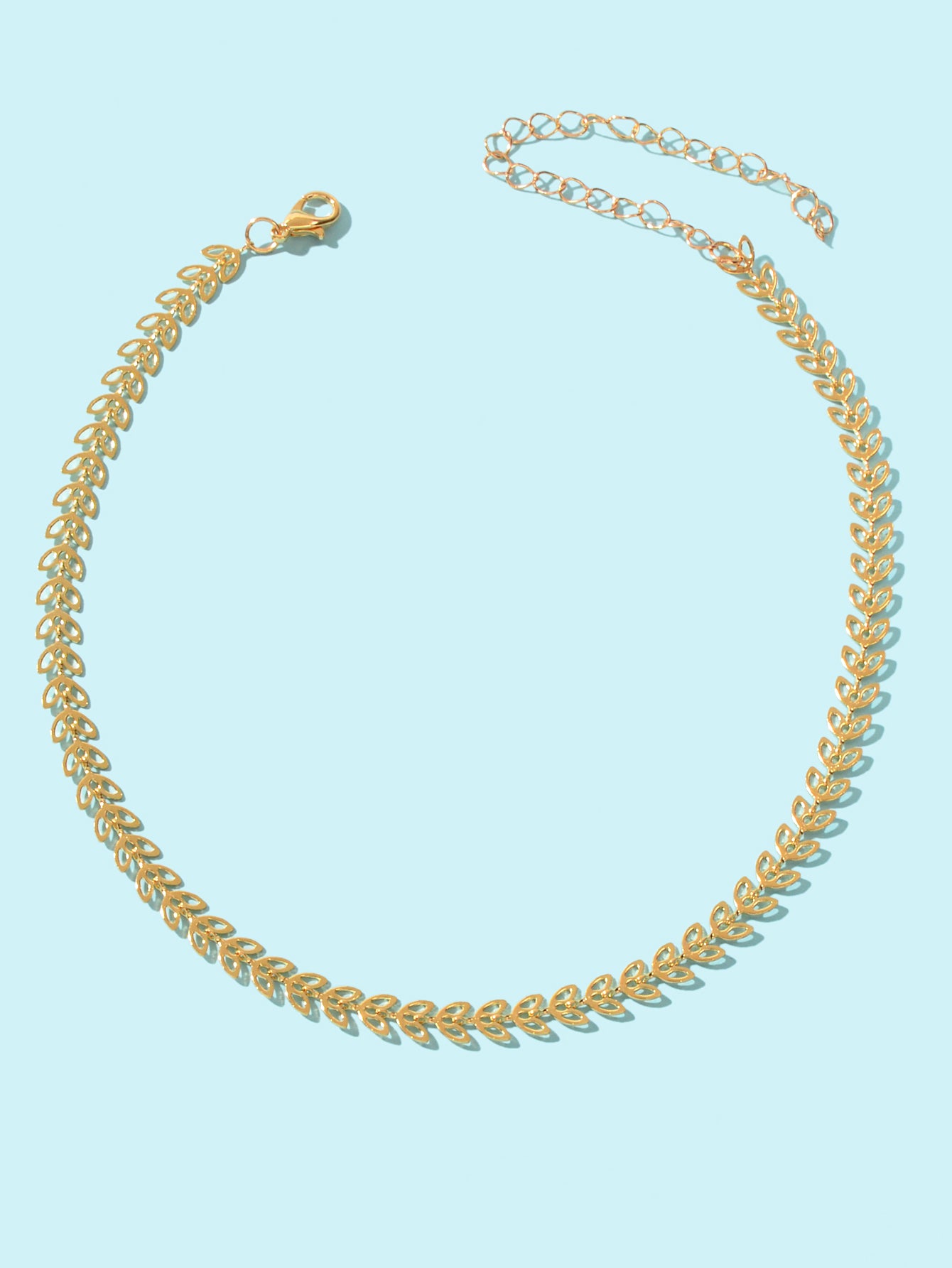 Minimalist Hollow Leaf Gold Chain Short Clavicle Necklace Party Choker Jewellery