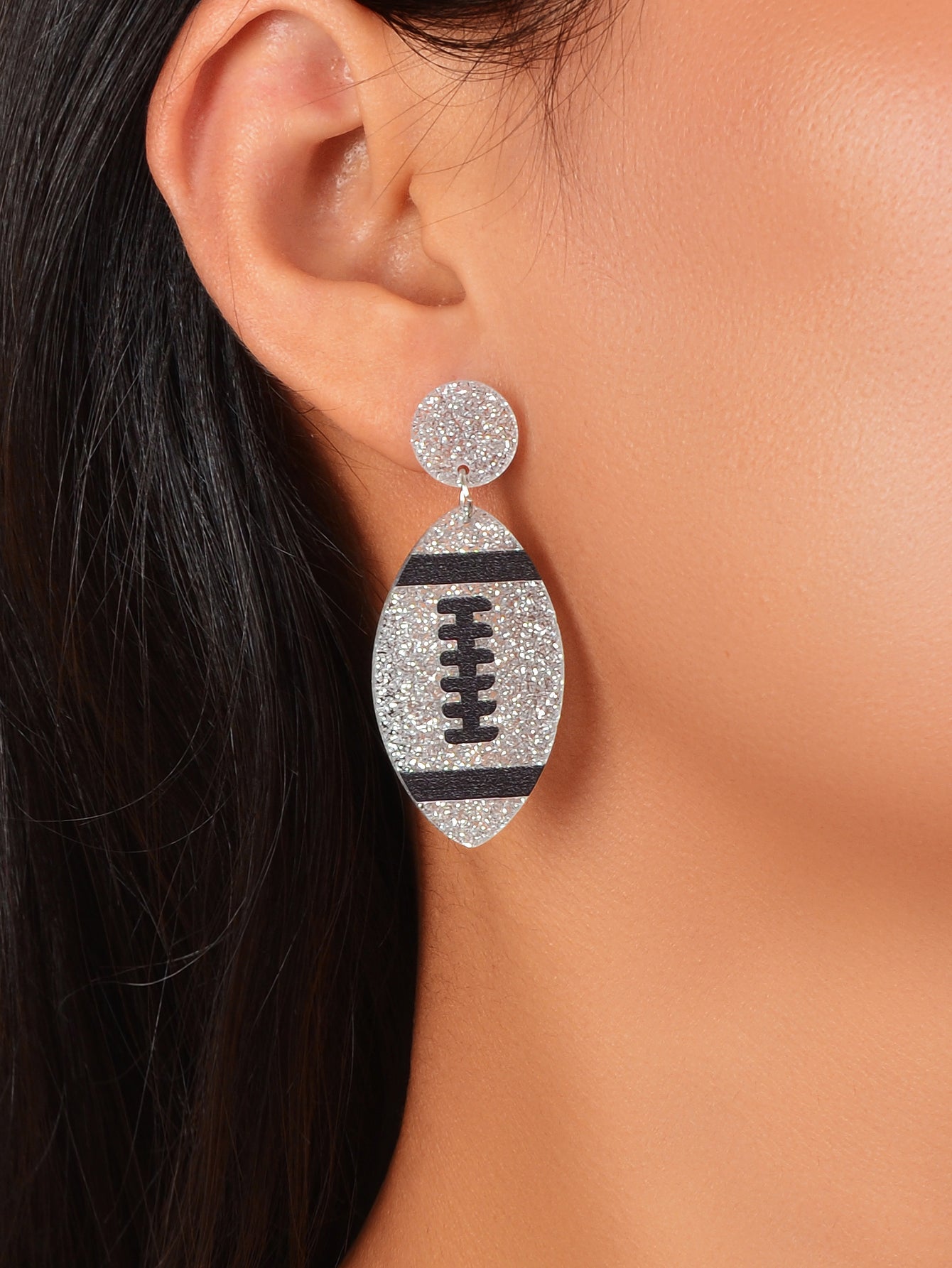 AFL Aussie Football Earrings Resin Footy Stud Rugby Australian Football Jewelry