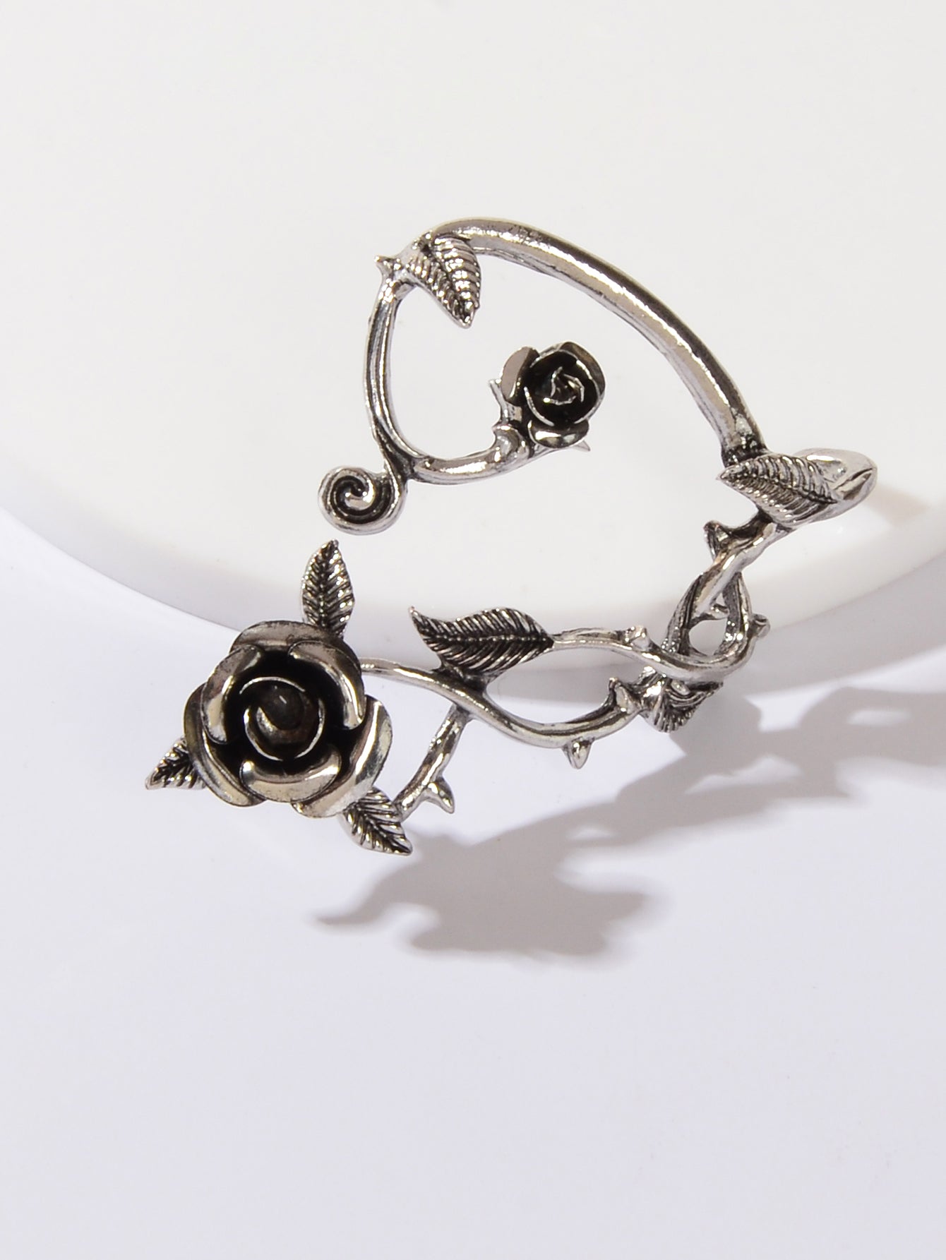 1 pc Retro Rose Flower Climbers Crawler Jacket Ear Cuff Wrap Clip Stud Earring