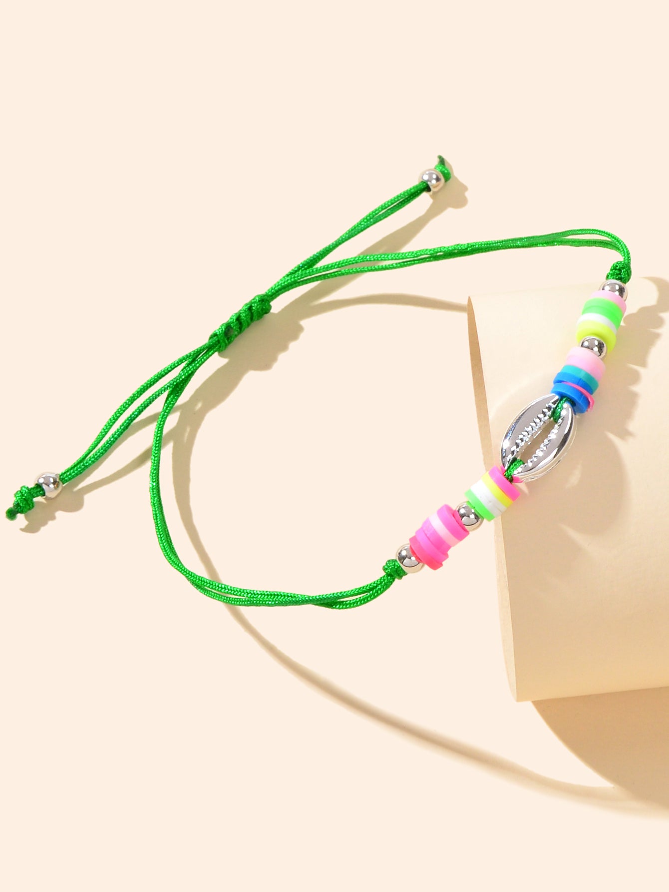 Boho Chic Candy Color Handmade Soft Beads Shell Anklet Adjustable Foot Jewellery