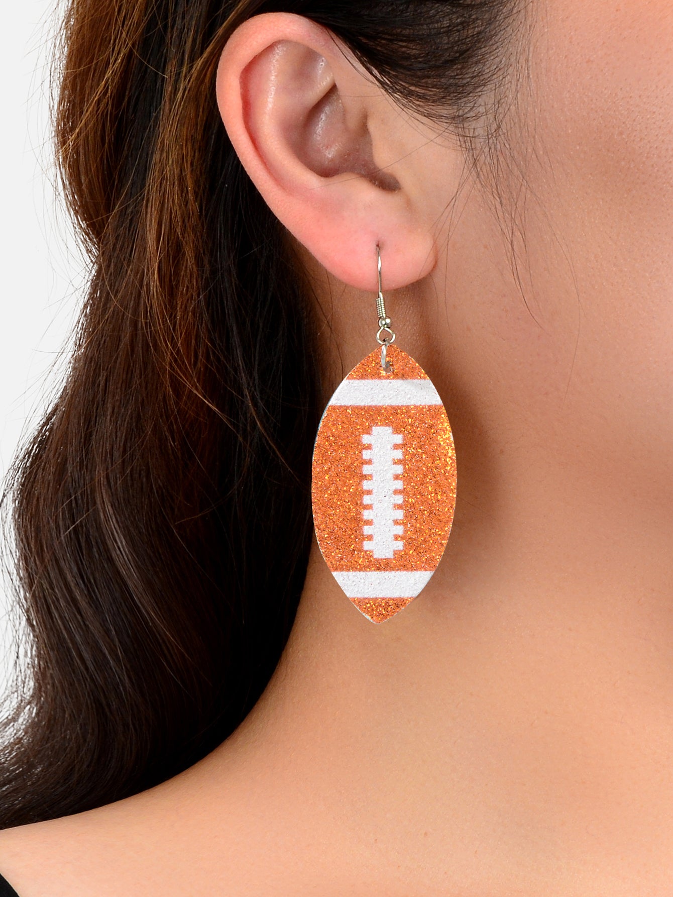 Cool Pu Leather Footy Earrings Girls Team Gift Rugby Football AFL Sports Jewelry