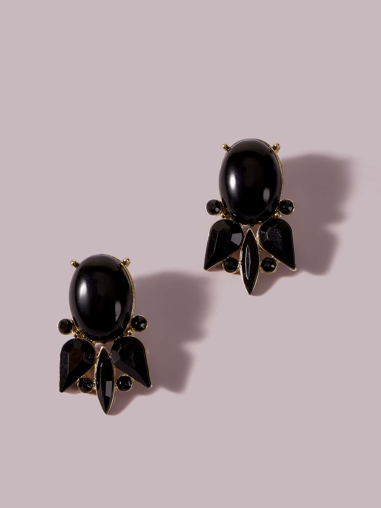 Retro Style Colorful Crystal Geometric Stud Earrings Party Fesvital Jewelry Gift