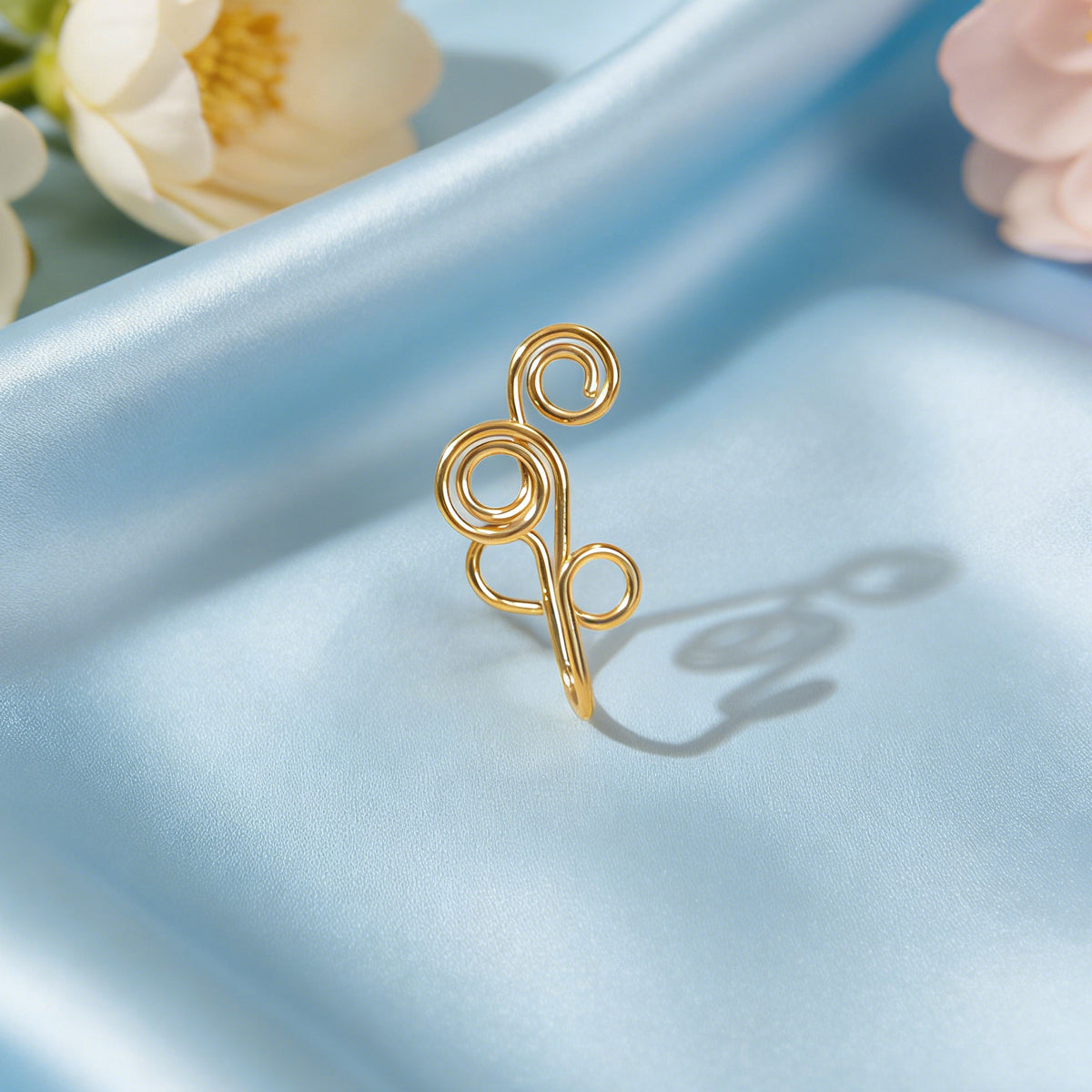 Feelontop Geometric Circle Fake Nose Ring Lip Nose Body Piercing Stud Jewellery