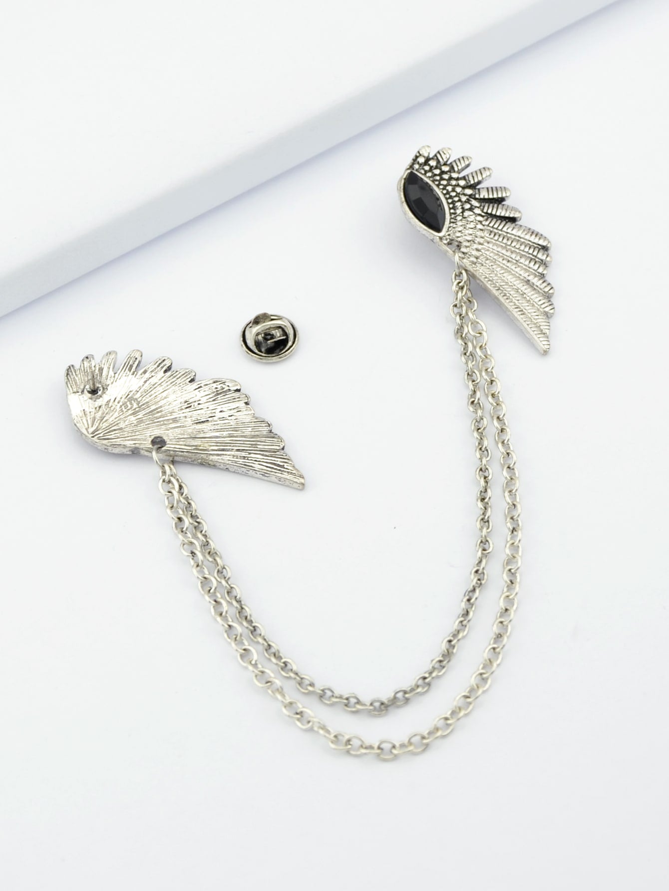 Wings Vintage Sweater Shawl Chain Clips Antique Cardigan Collar Holders Brooch