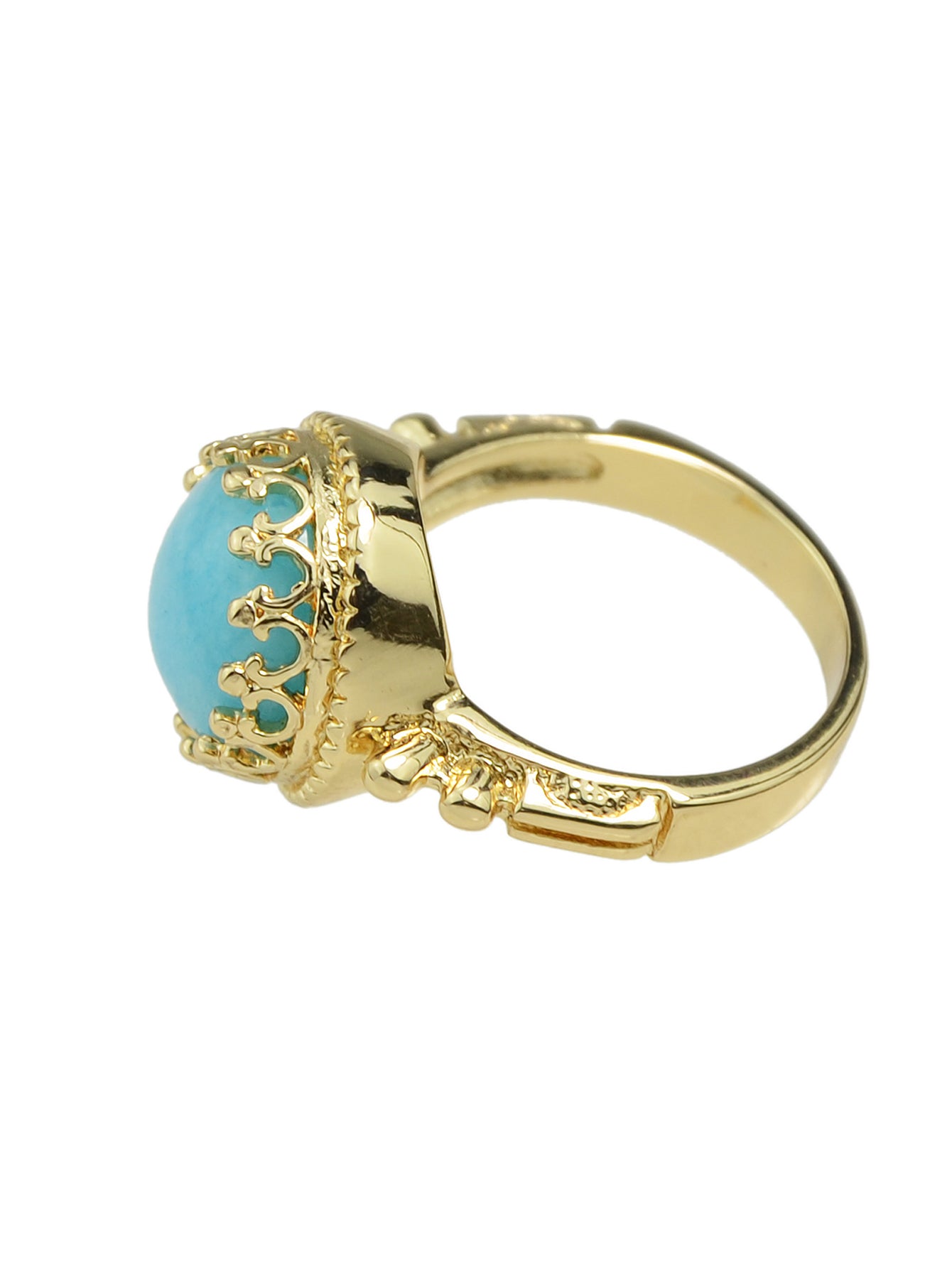 Retro Women Accessories Colorful Resin Round Ball Finger Band Ring Jewelry Gift