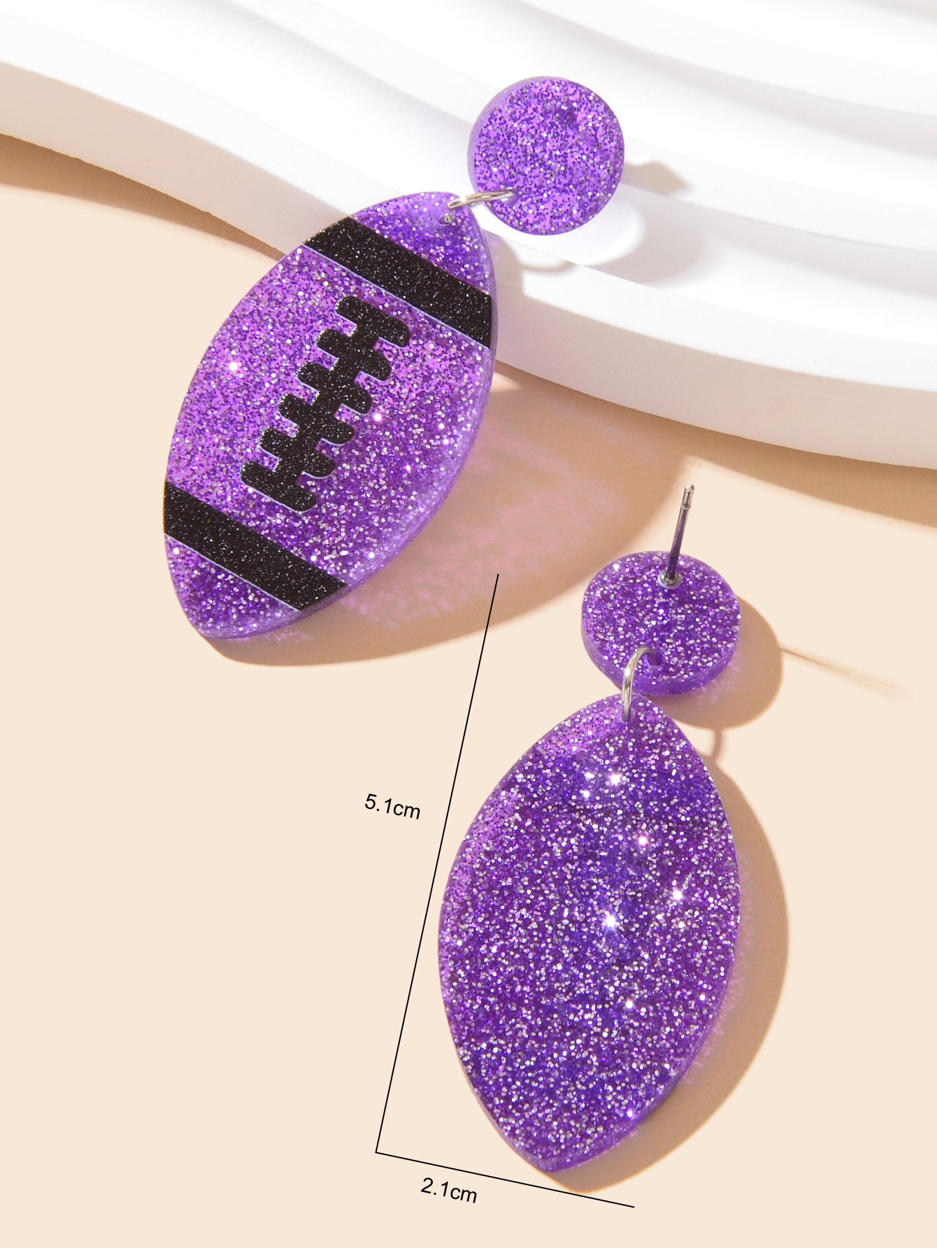 AFL Aussie Football Earrings Resin Footy Stud Rugby Australian Football Jewelry